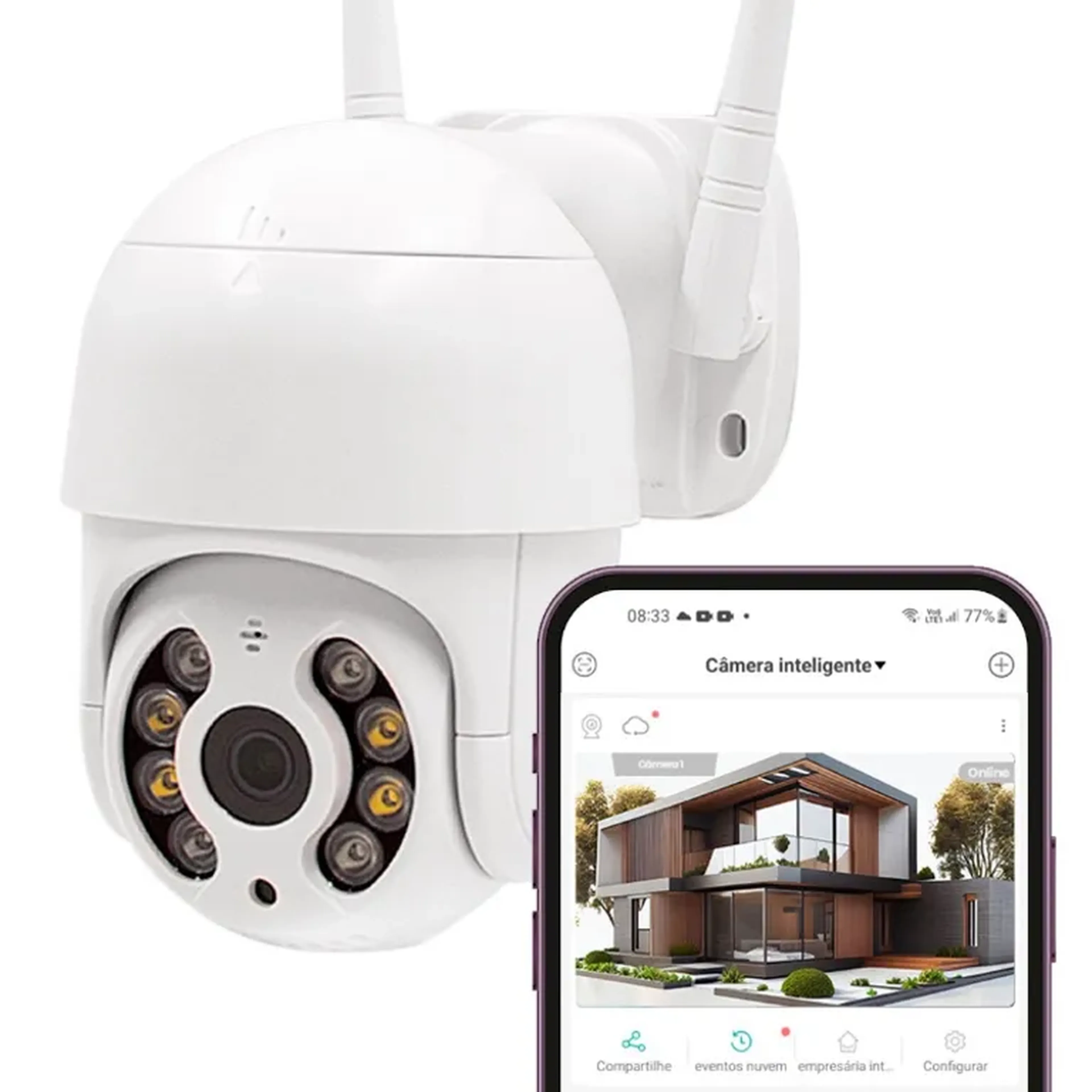 Camera dome Wi-fi - Cartão SD imagem