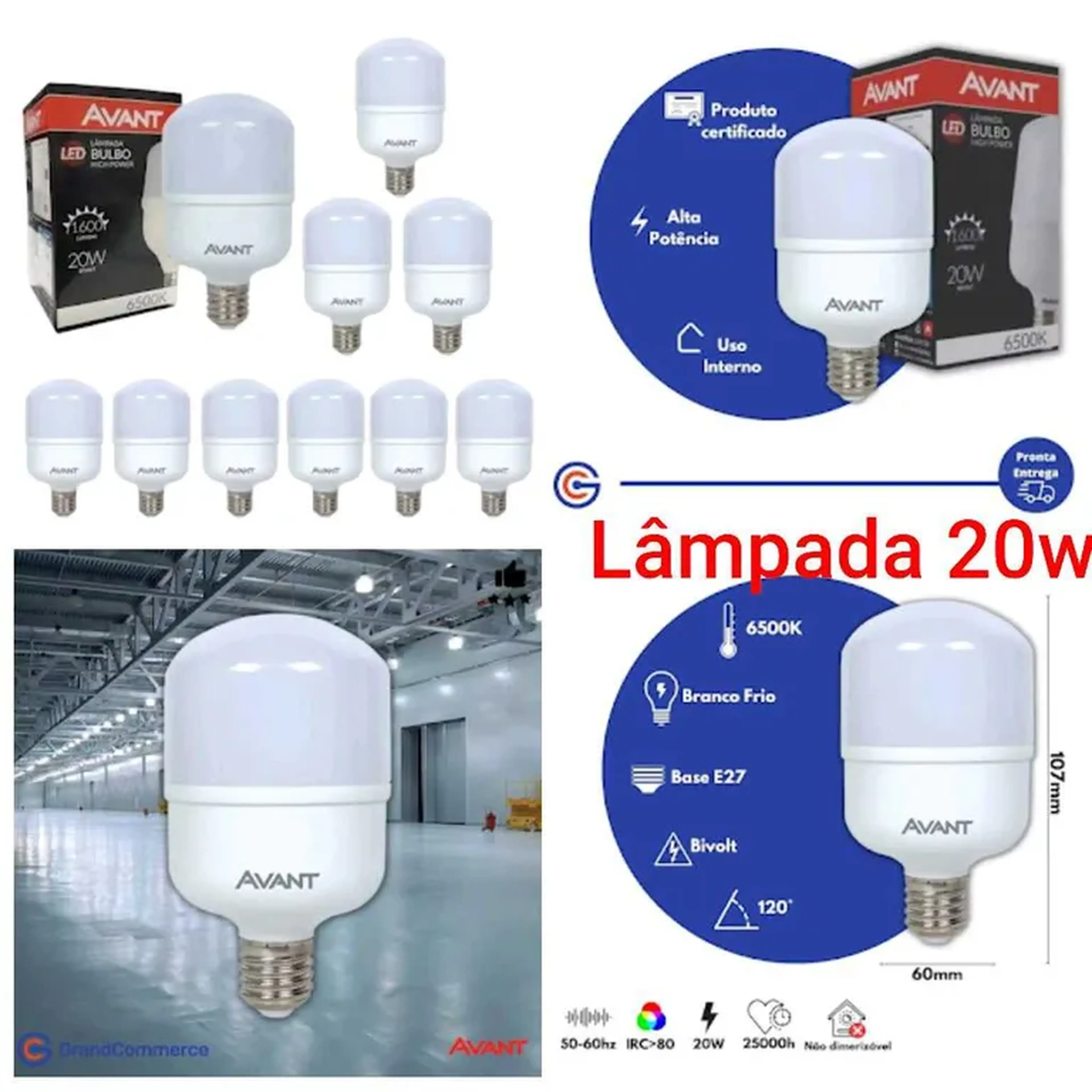 Lâmpada LED 20W imagem