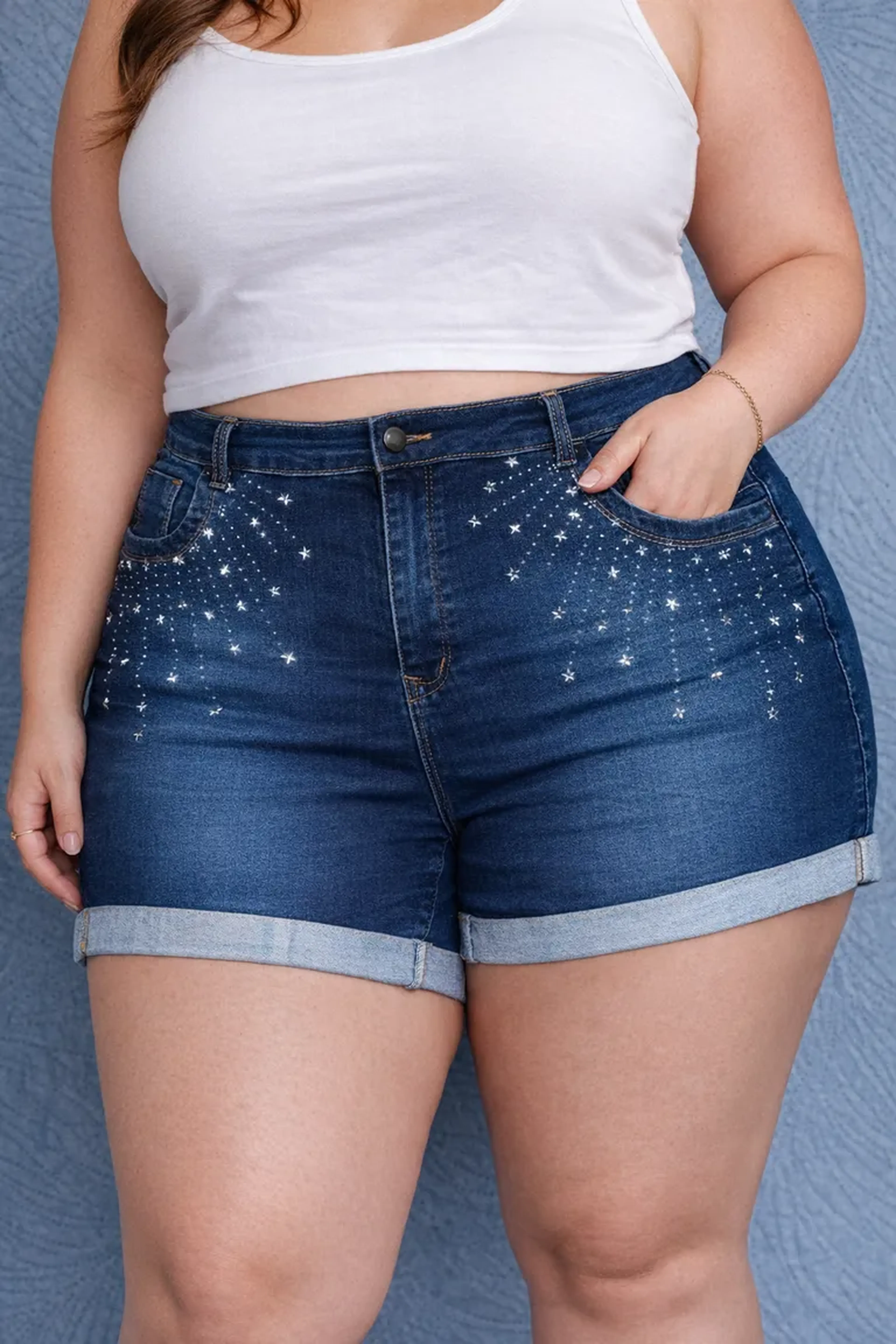 Bermuda feminina plus size imagem