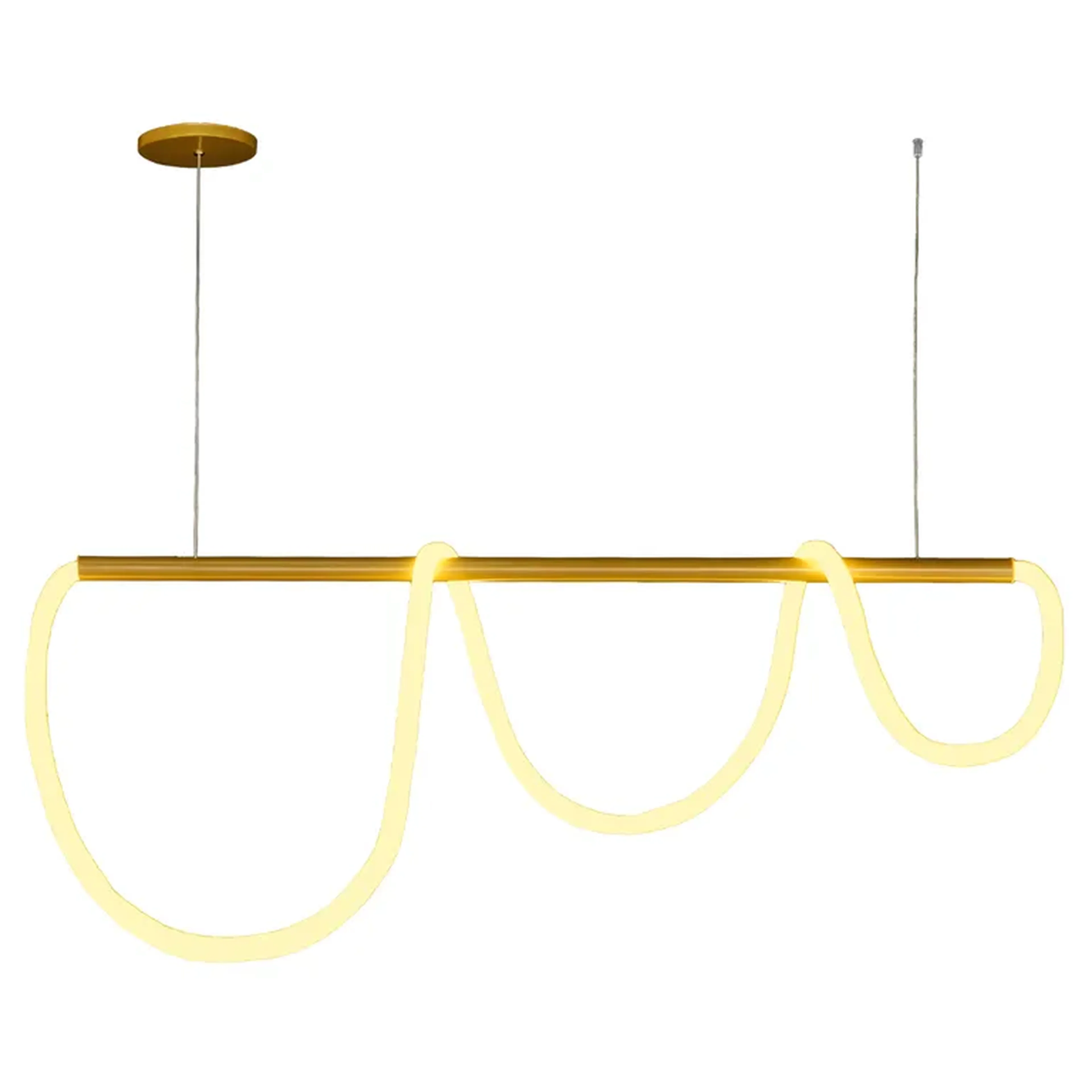 Pendente Corda Dourado 95cm 60W 3.000K Bivolt Cordone ilunato imagem