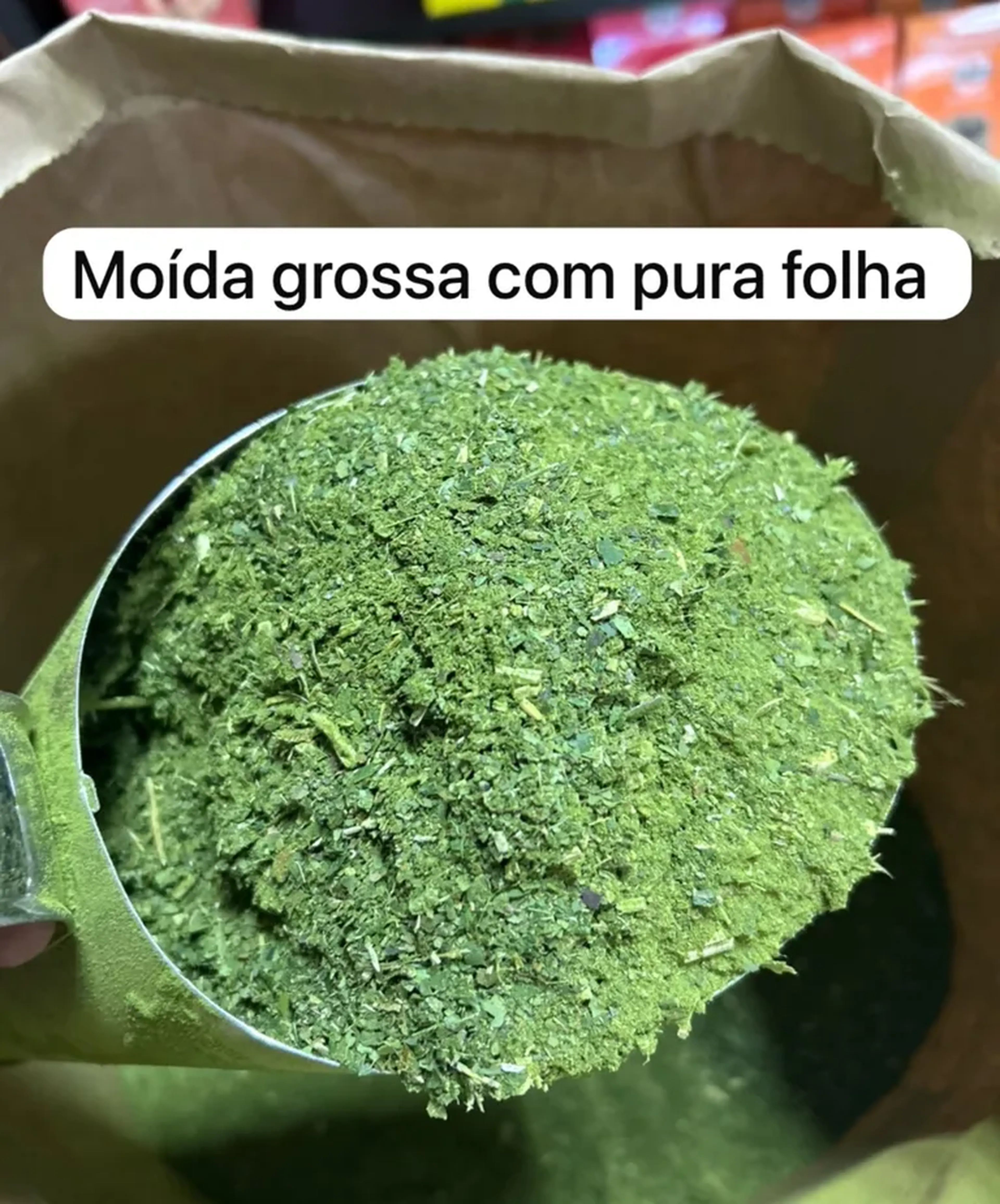 Erva-mate moída grossa e pura folha imagem
