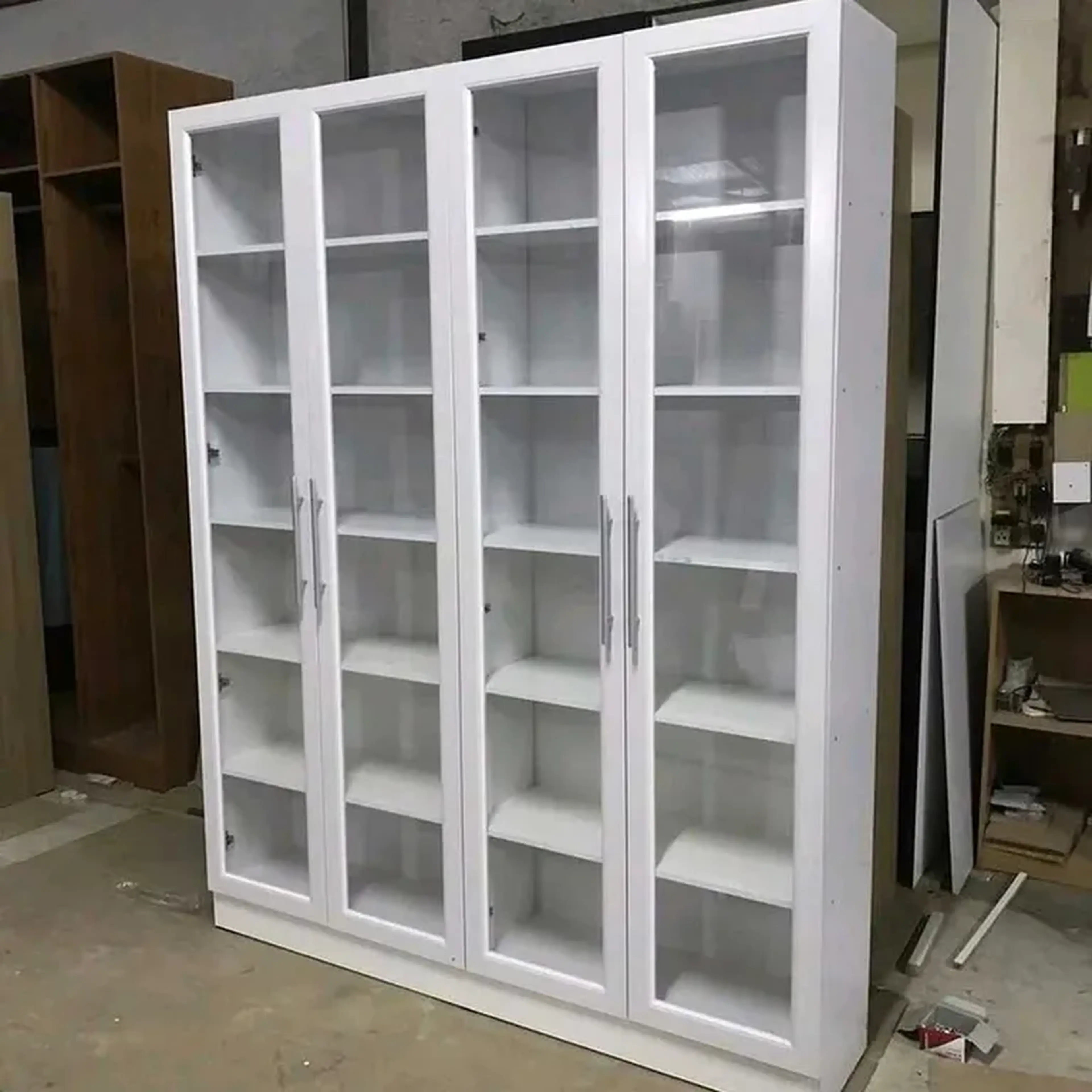 Estante livreiro Cristaleira mdf branco imagem