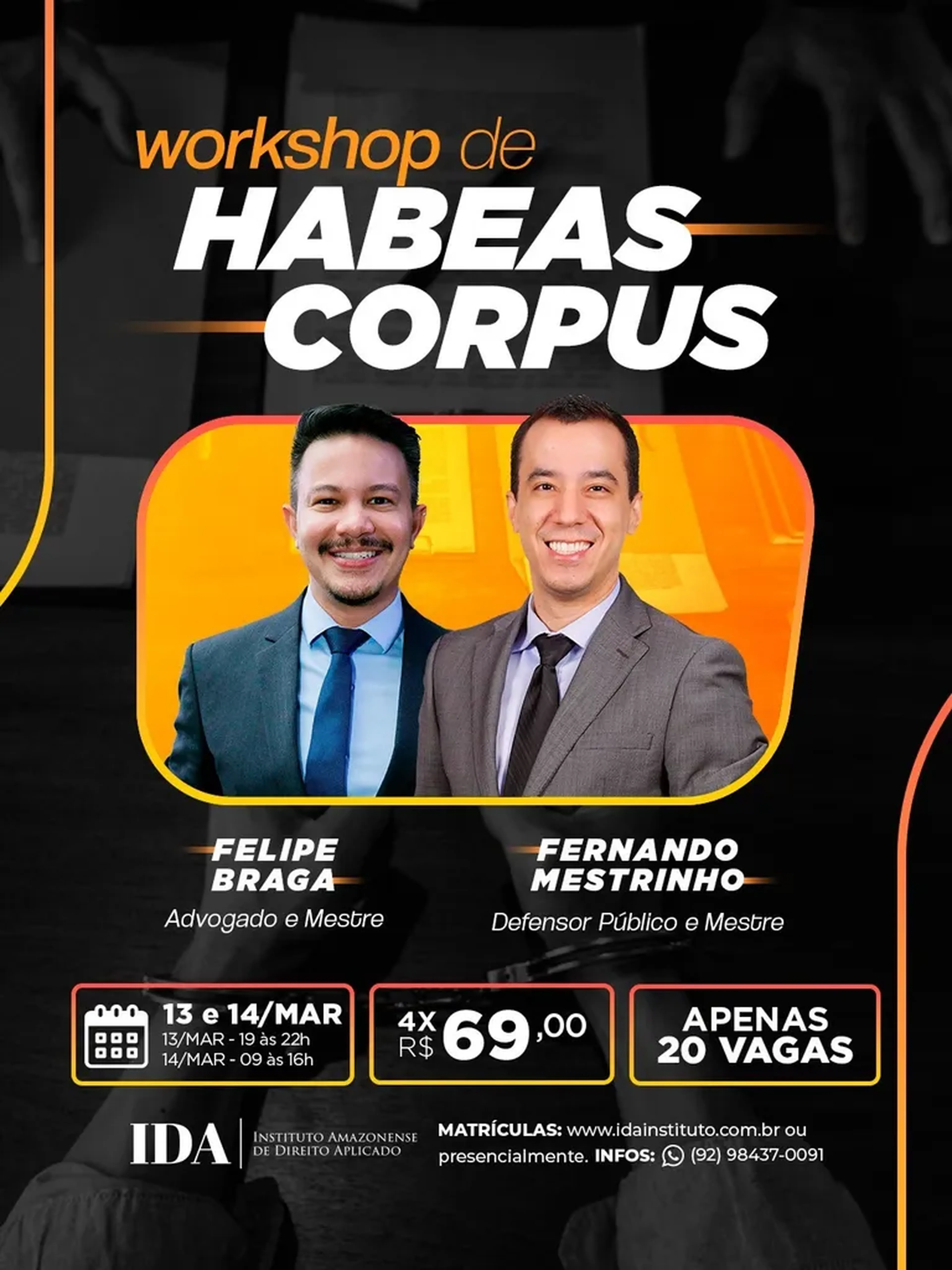 Workshop de Habeas Corpus - EXLCUSIVO PARA EX-ALUNOS imagem