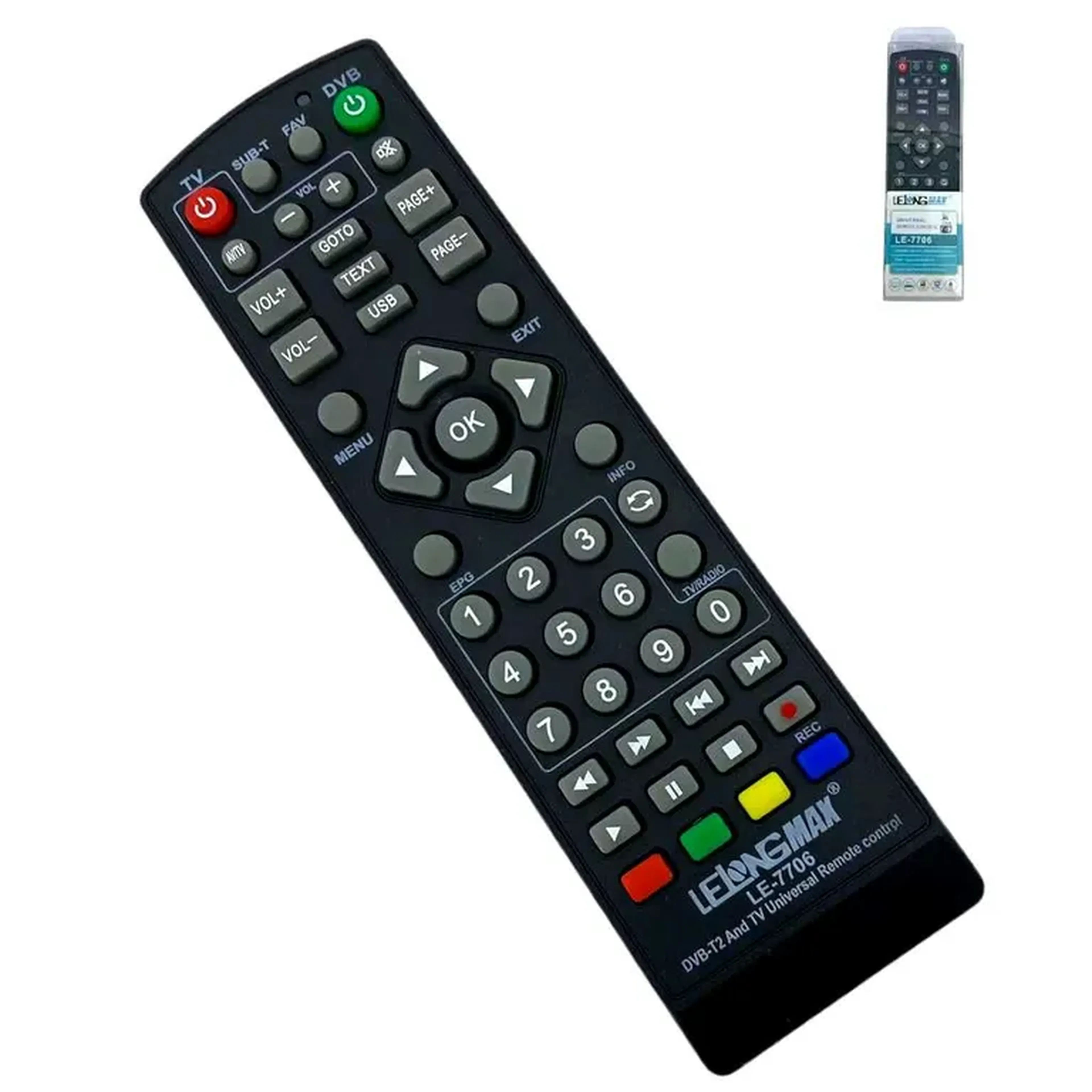 Controle Remoto Universal Compativel Conversor Digital LE-7706 . imagem