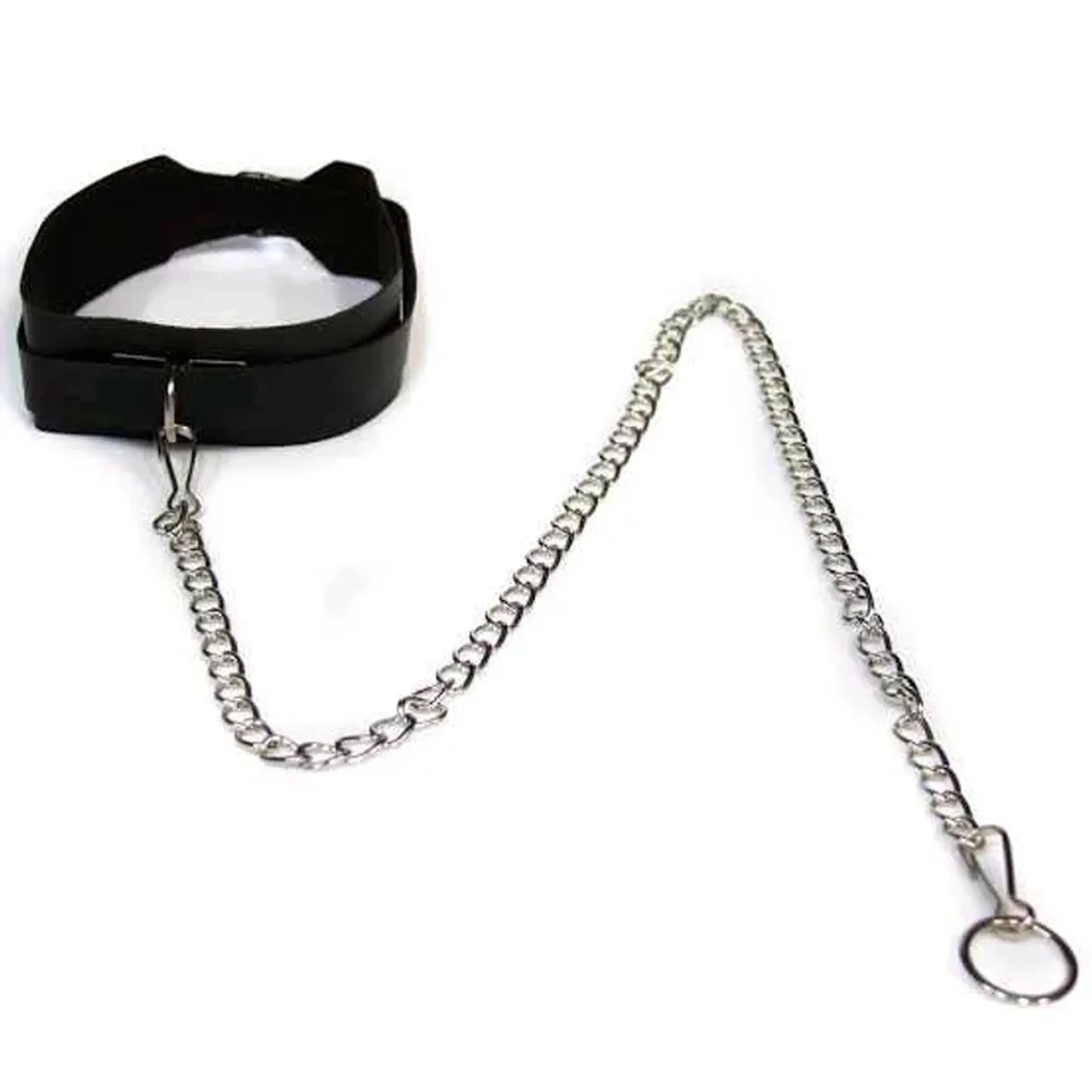 Coleira com guia de corrente imagem