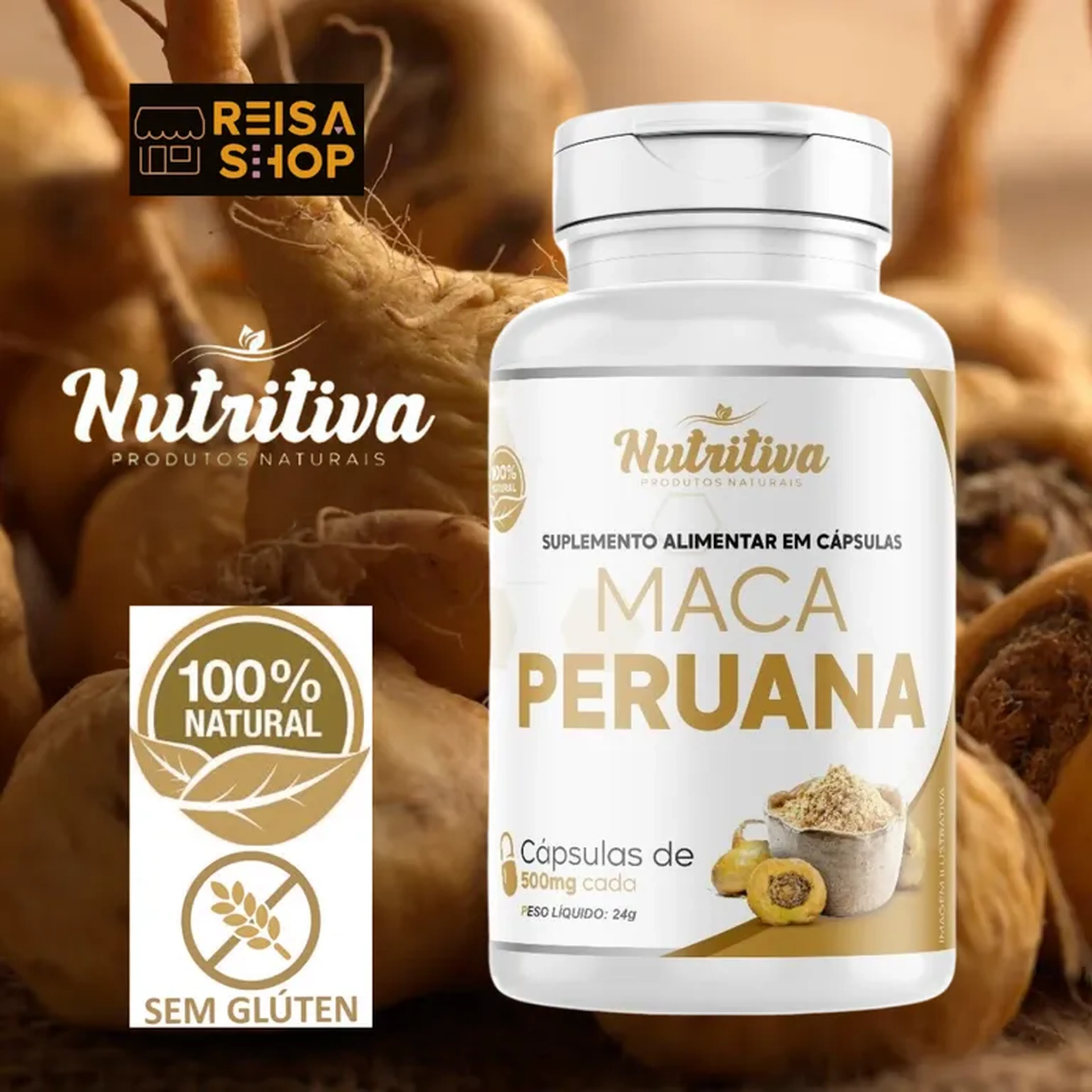 Maca Peruana 100 Cápsulas Nutritiva imagem