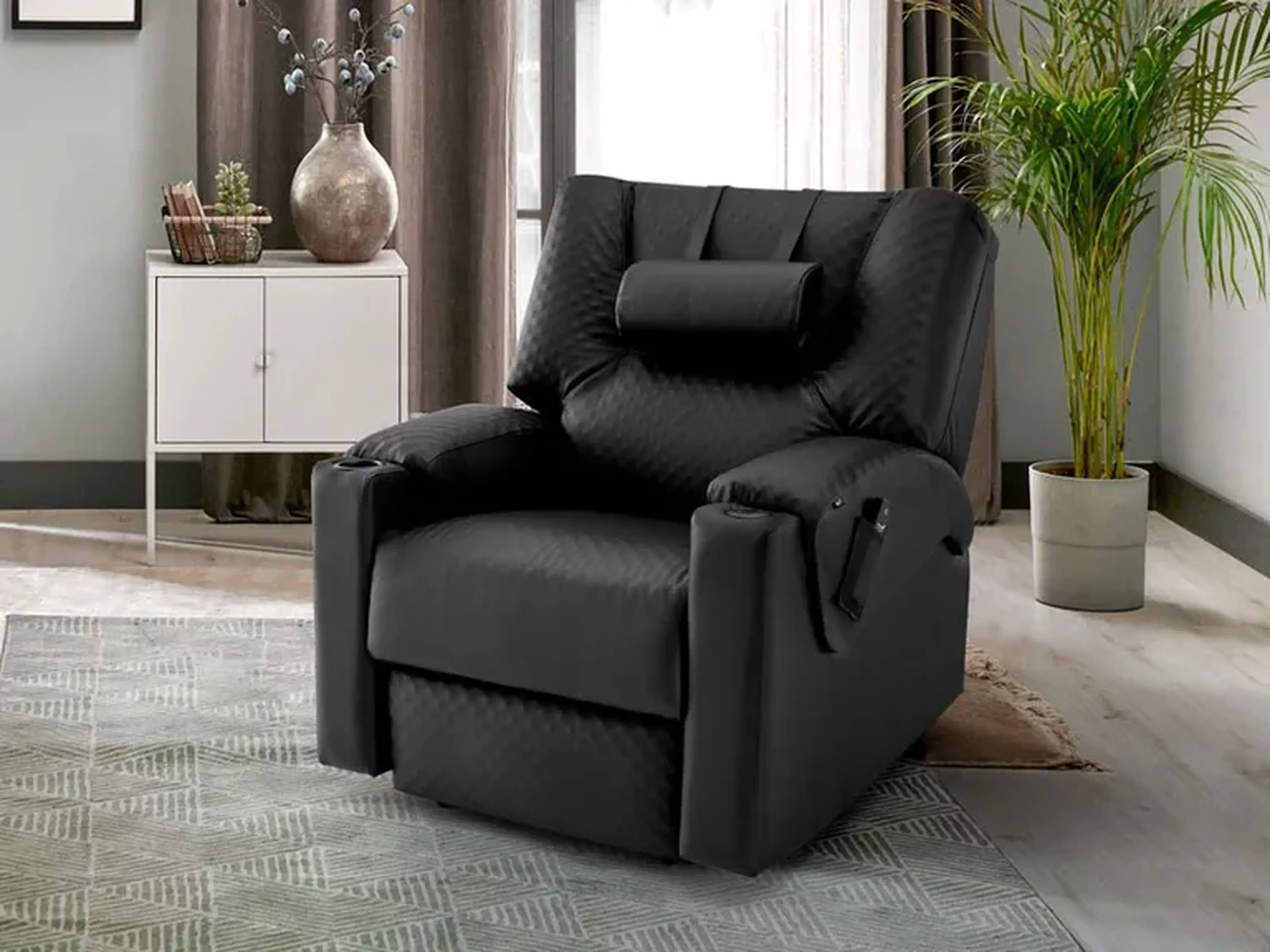 POLTRONA RECLINÁVEL COM MASSAGEM E QUÂNTICA imagem