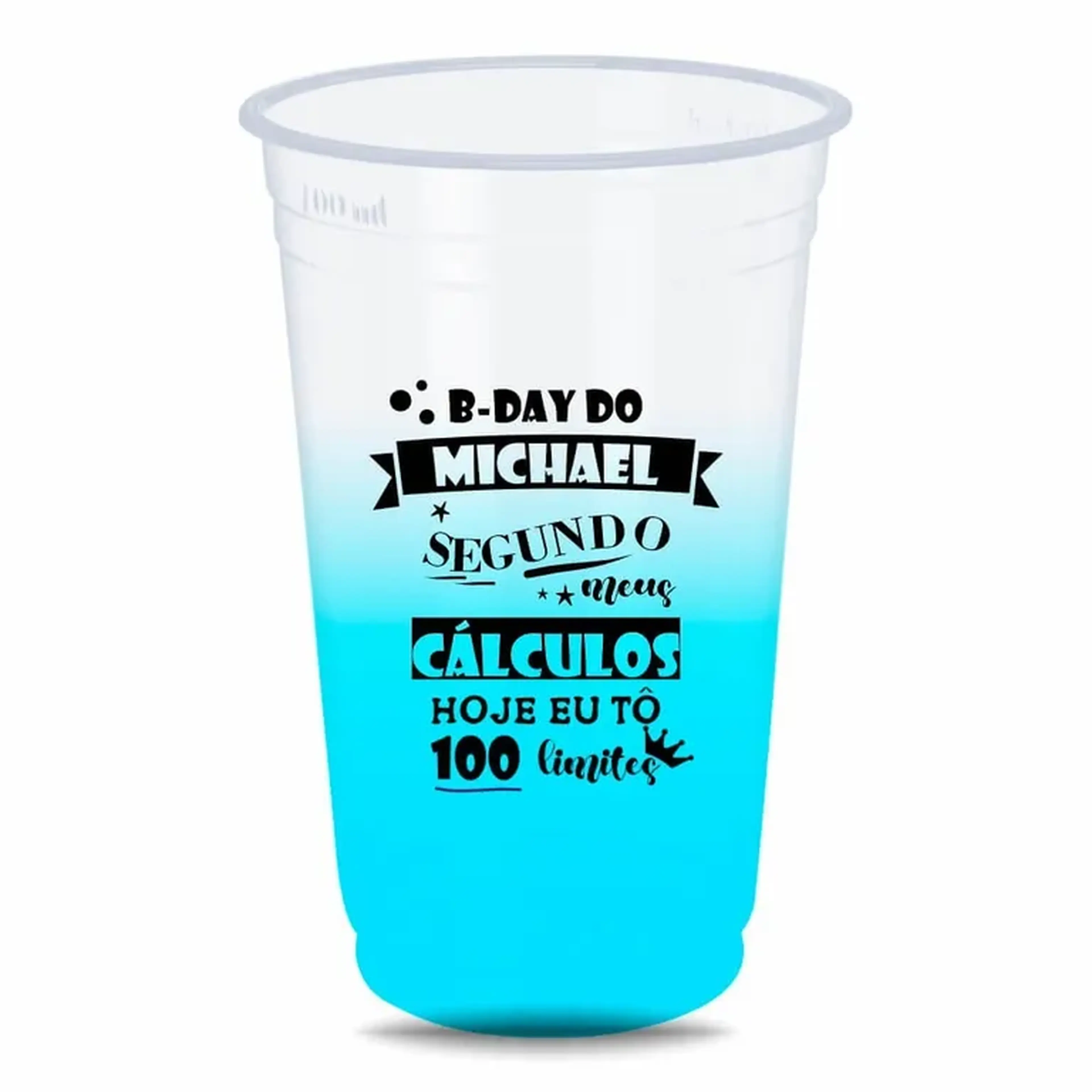 50 COPOS DESCARTÁVEIS 500ML IMPRESSÃO SILK DEGRADÊ imagem