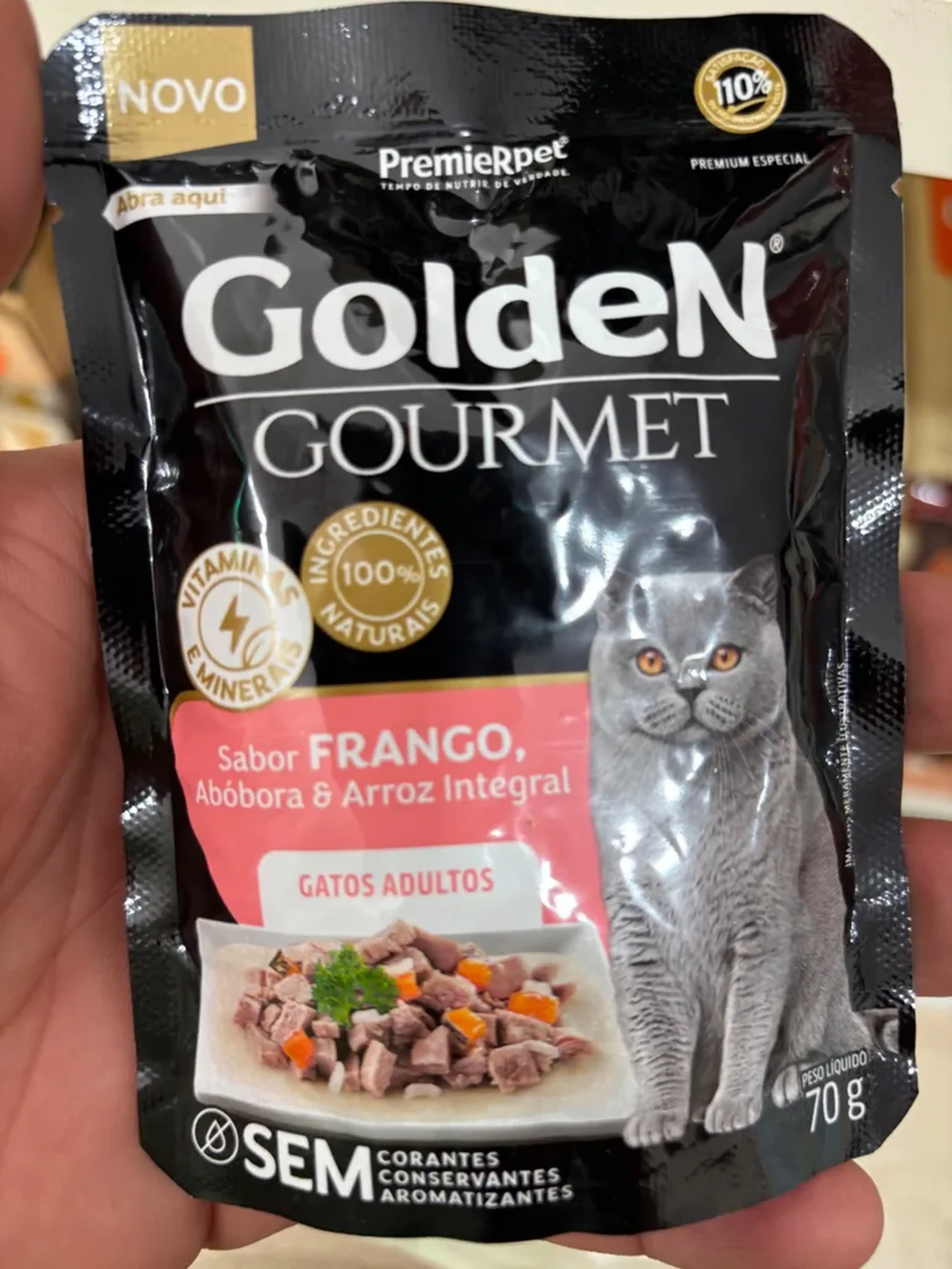 Golden Gourmet Gatos Adultos Frango 70g un imagem