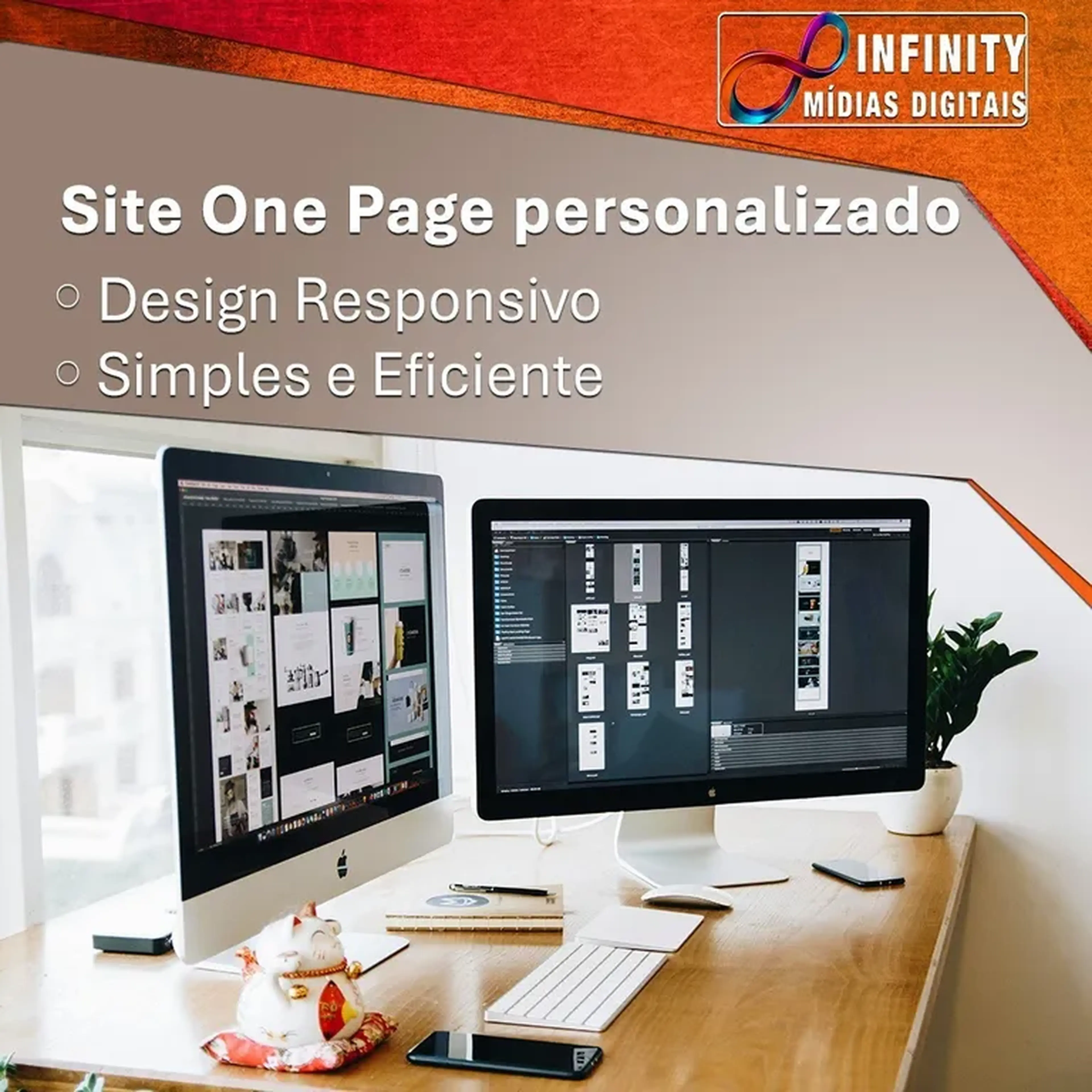 Site One Page + Hospedagem + Domínio + 3 Contas de E-mail Person imagem