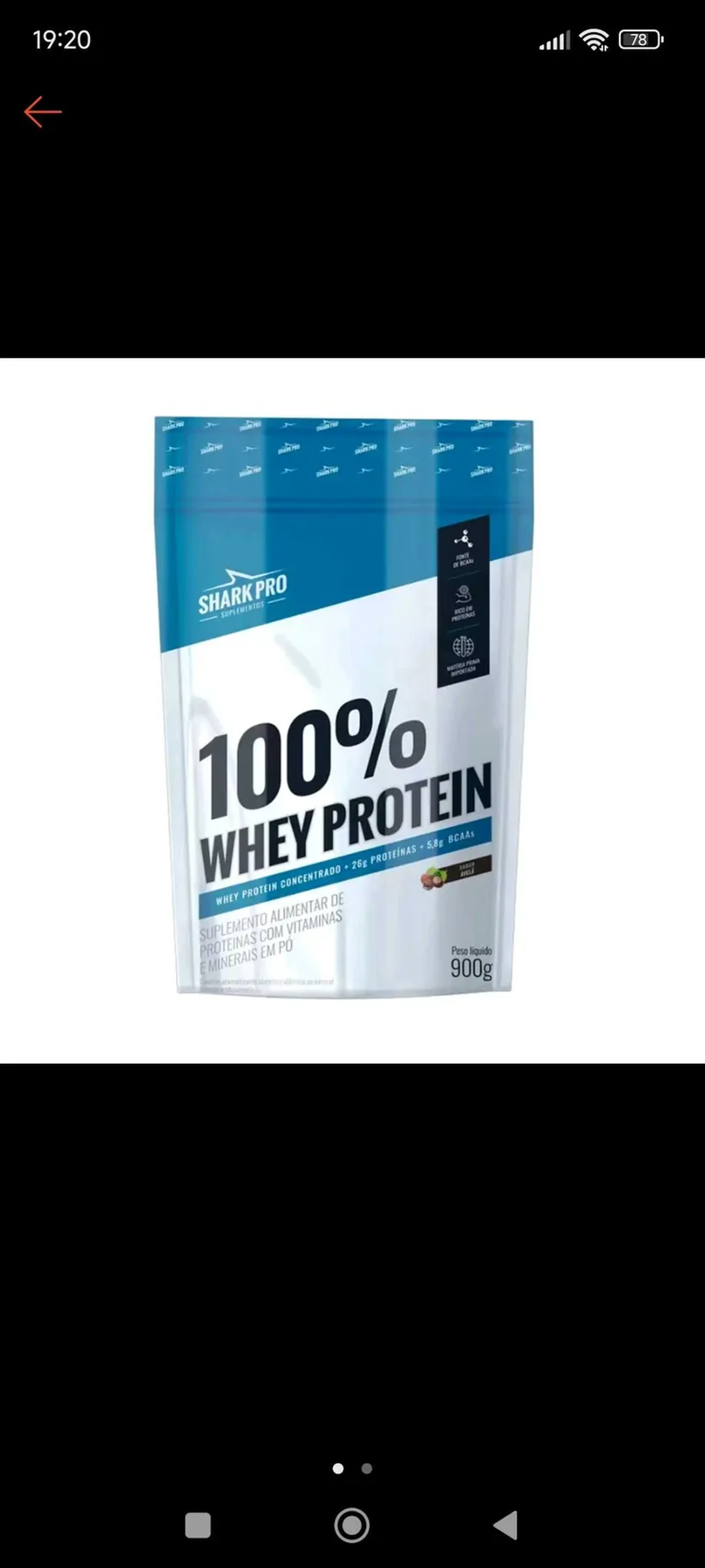 Whey Protein 900g sharkpro imagem