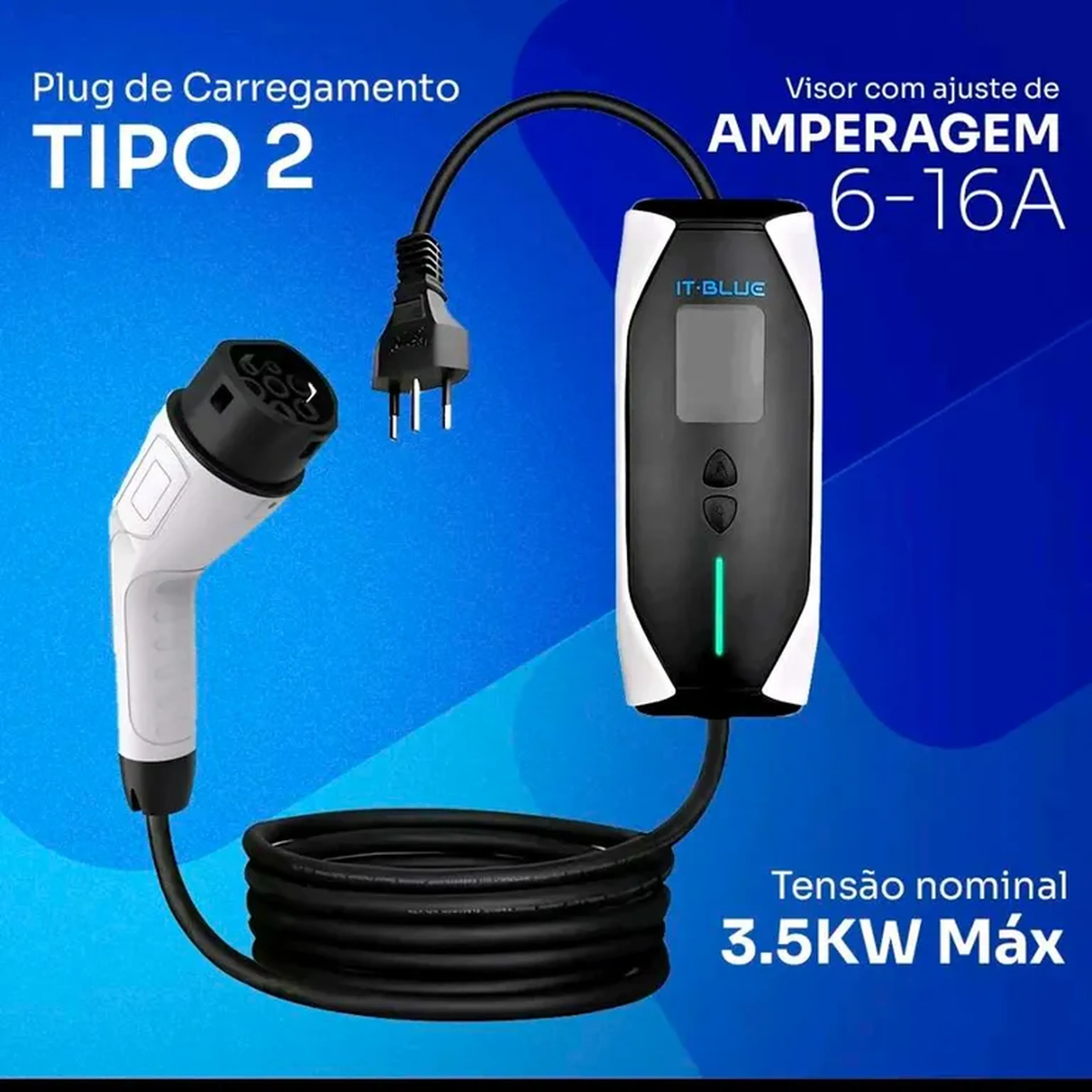 Carregador Portátil para carro Elétrico 3,5kw BYD,GWM Bivolt imagem