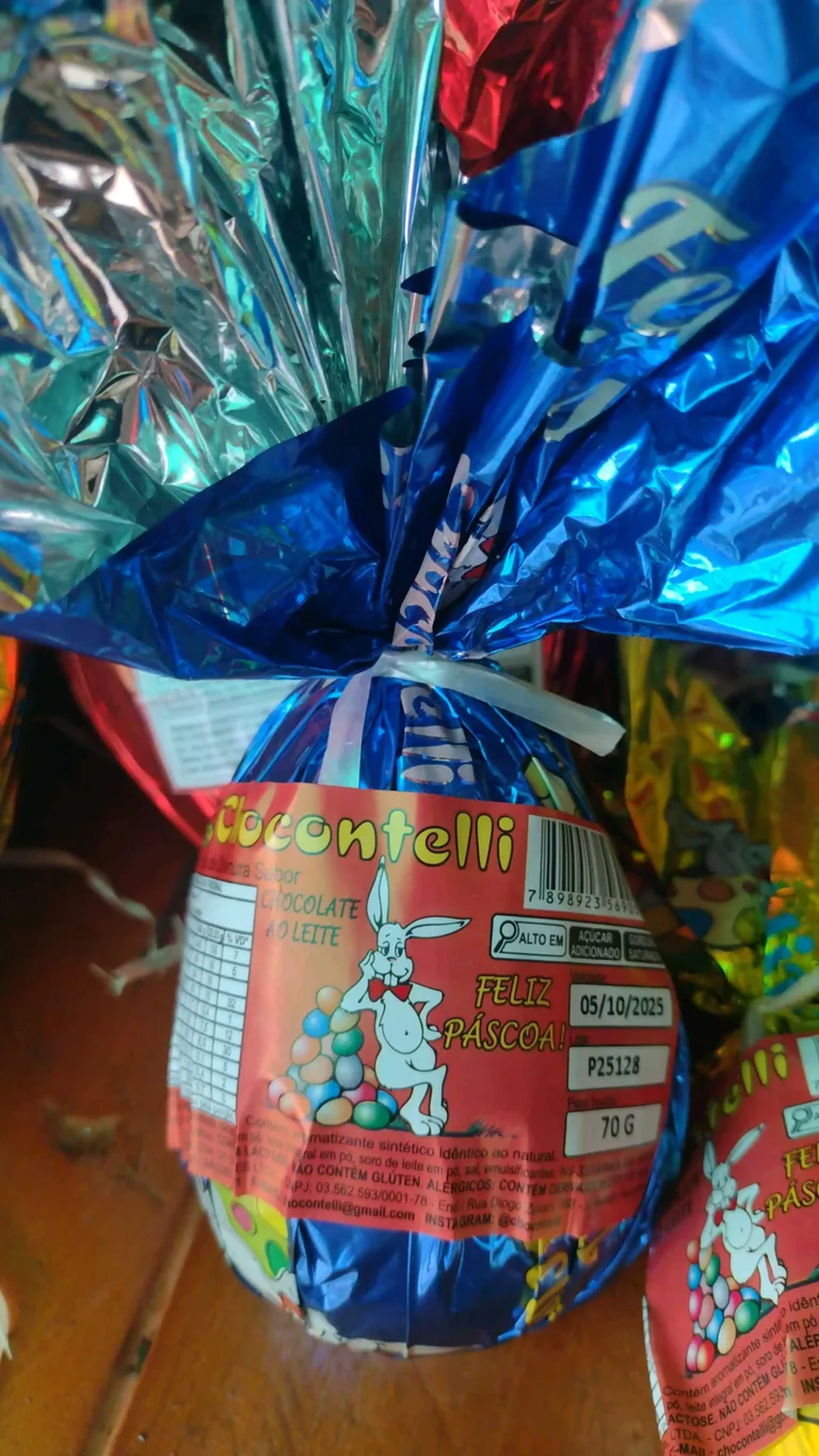 Ovos de Páscoa Chocolate ao leite 70g - 50% de desconto! imagem