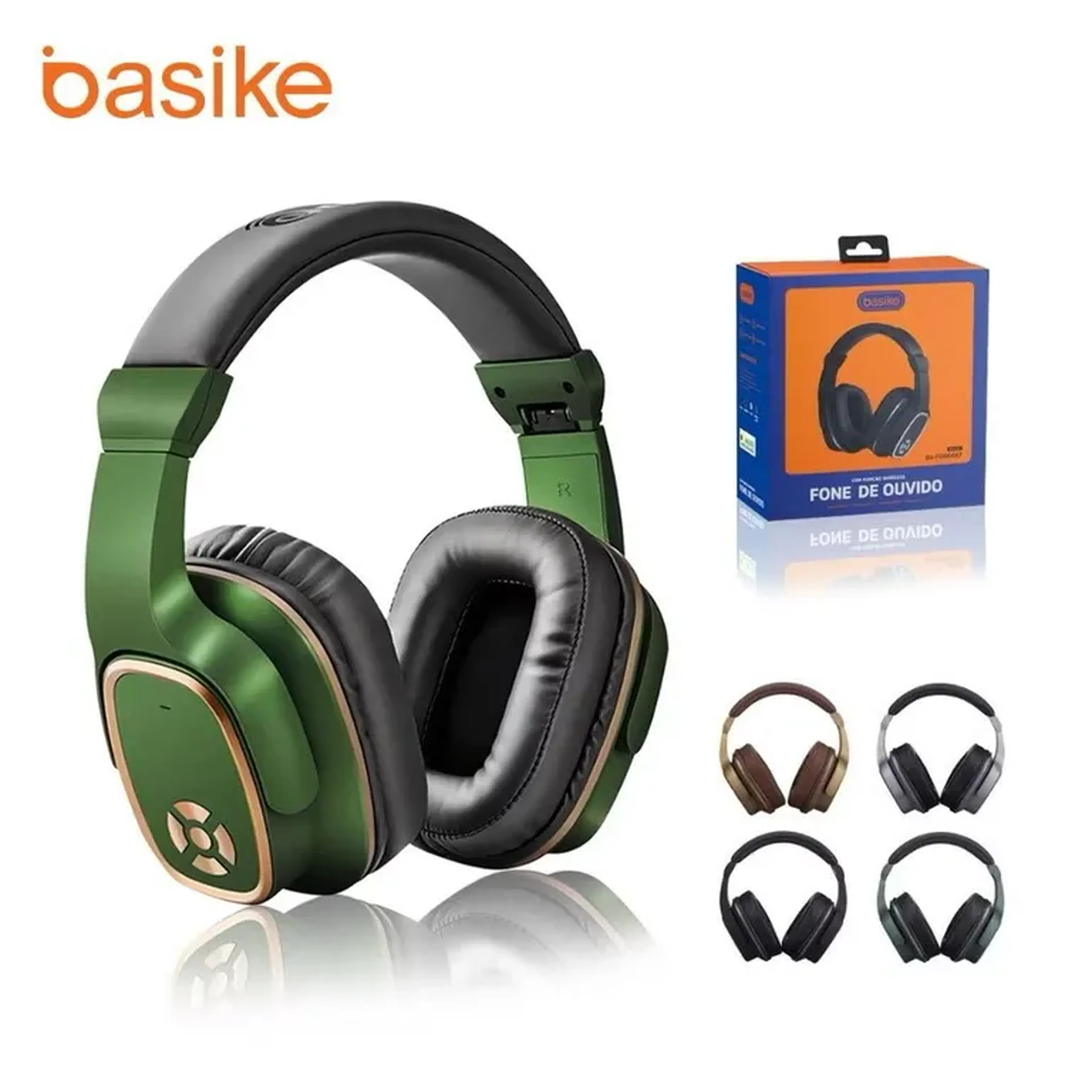 ￼Basike Fone de Ouvido Bluetooth Headset com Função Caixa de Som imagem