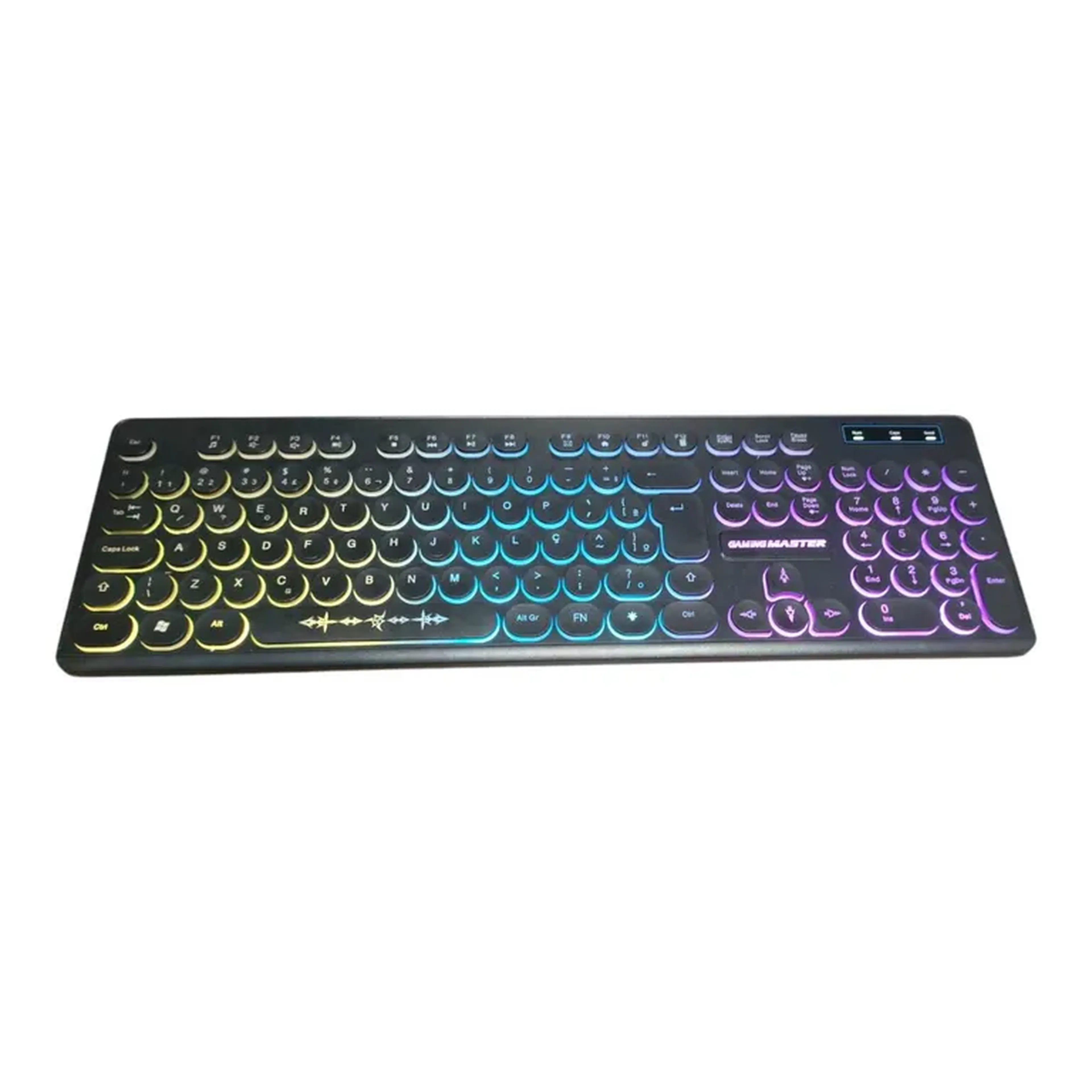 TECLADO GAMER K-MEX KM-7628 STEM PUNK ANTI-GHOST COM LED imagem