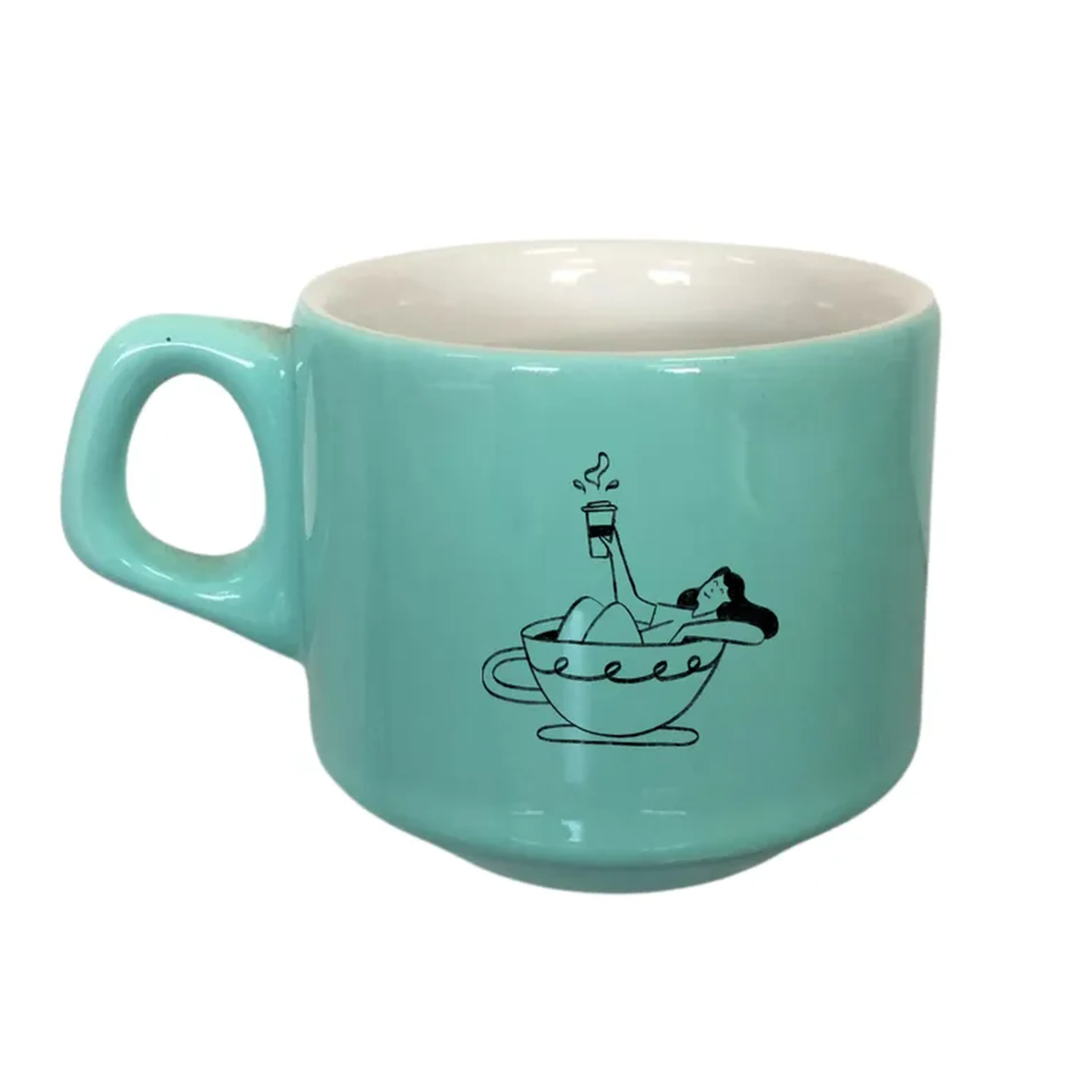 Xícara Personalizada Verde Agua - 180ml imagem