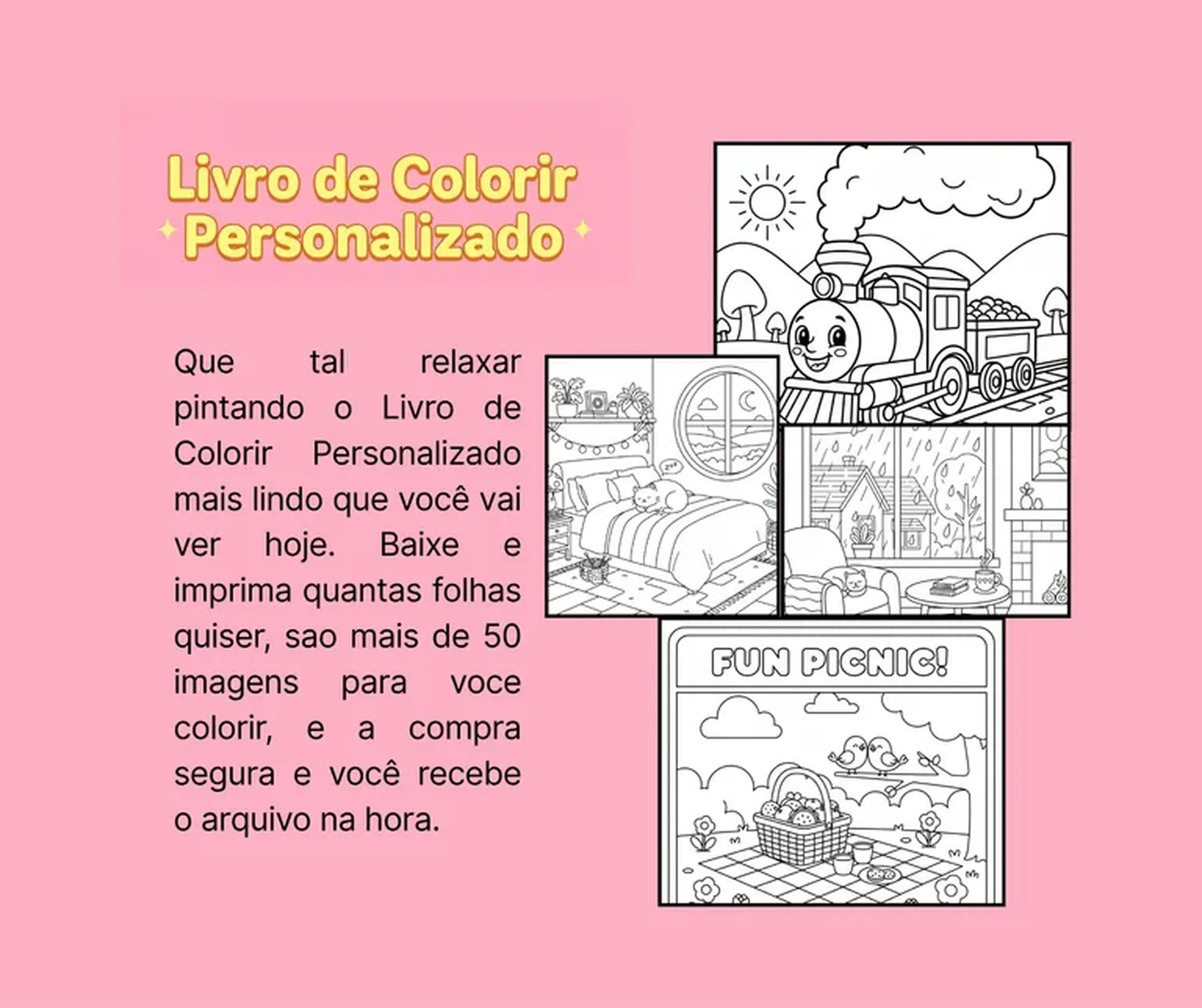 LIVRO DE COLORIR PERSONALIZADO imagem