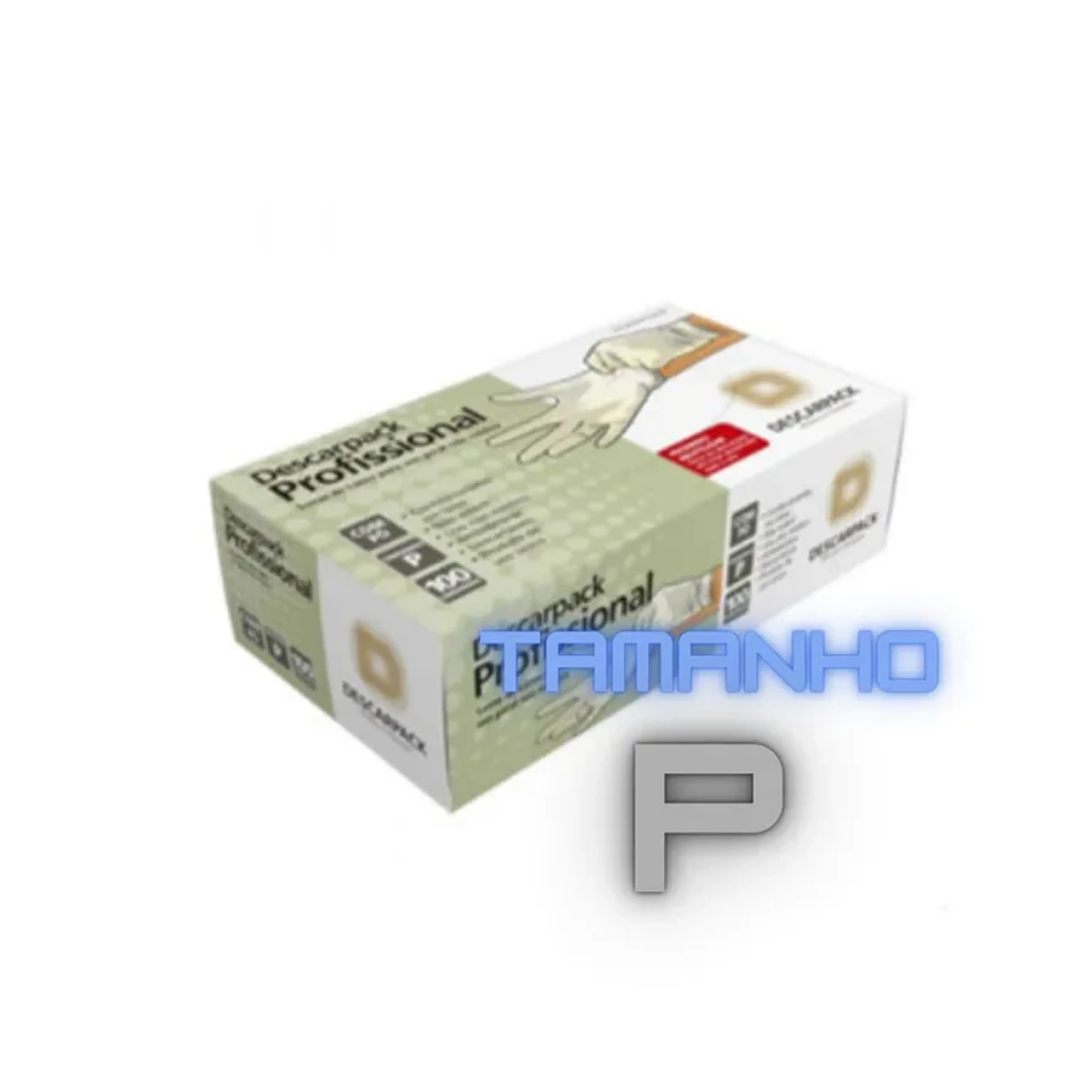 Luva Látex tamanho P com Pó Descarpack Profissional imagem