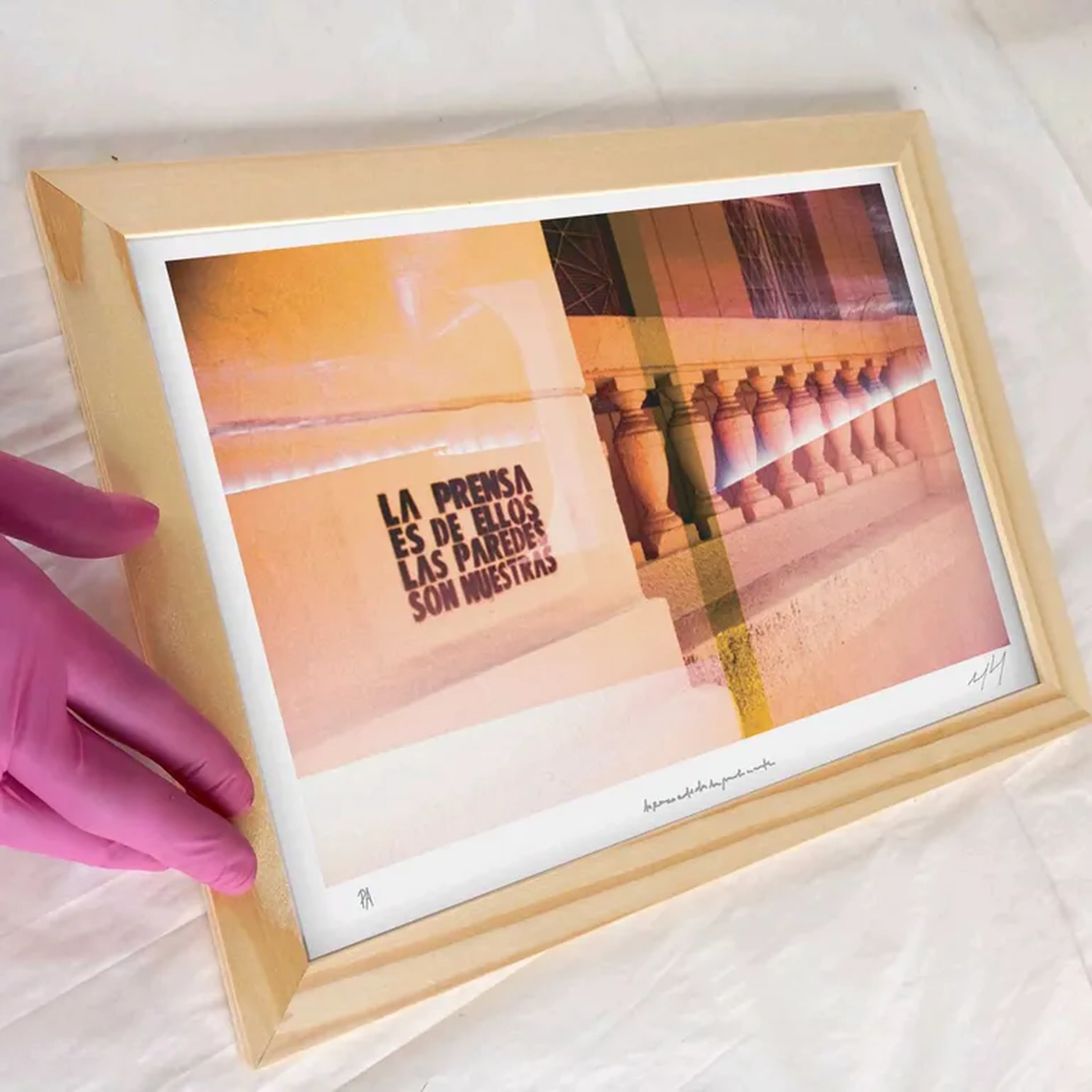 Palávoras - La prensa - 21x30 cm moldura plana imagem