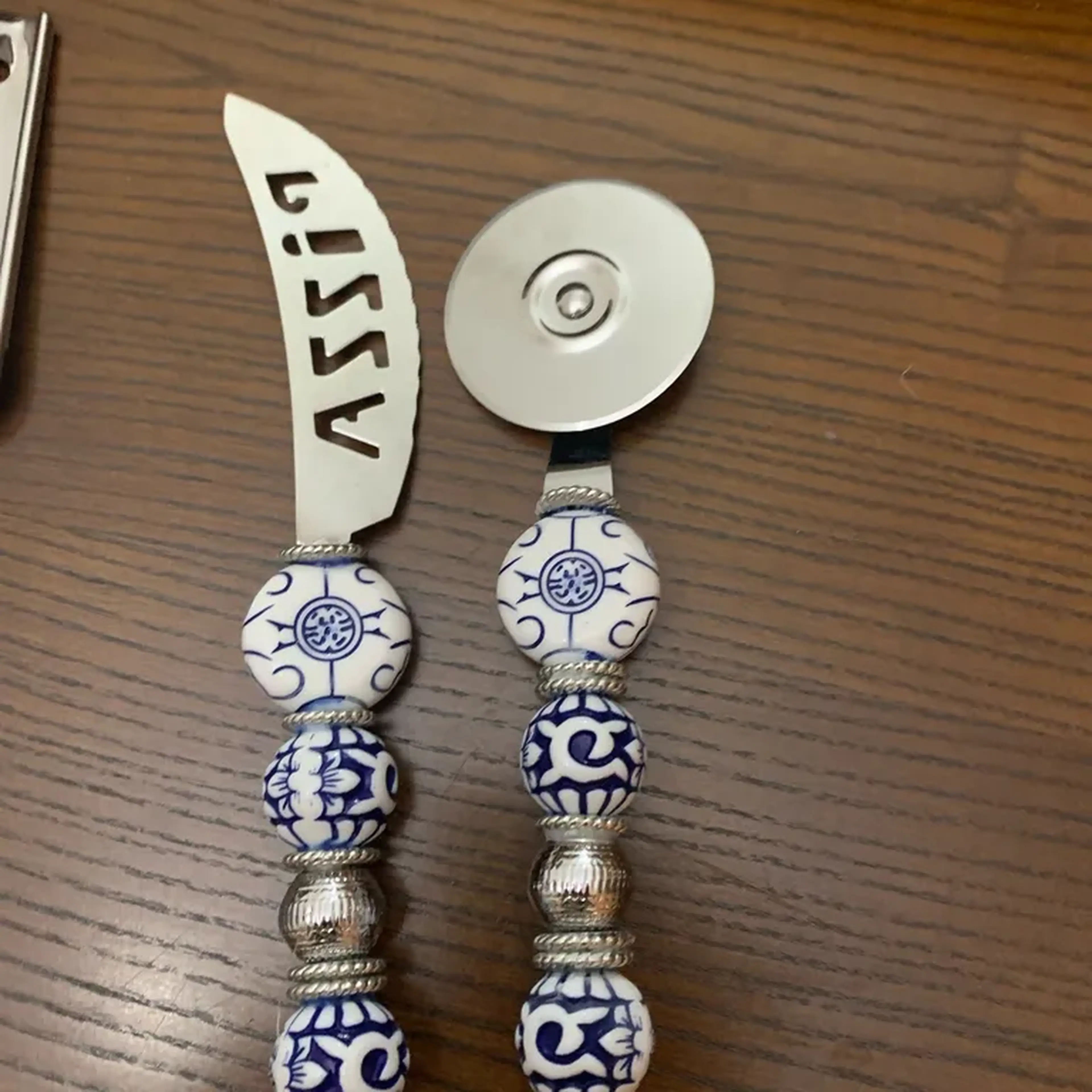 kit rolinho e faca para pizza imagem