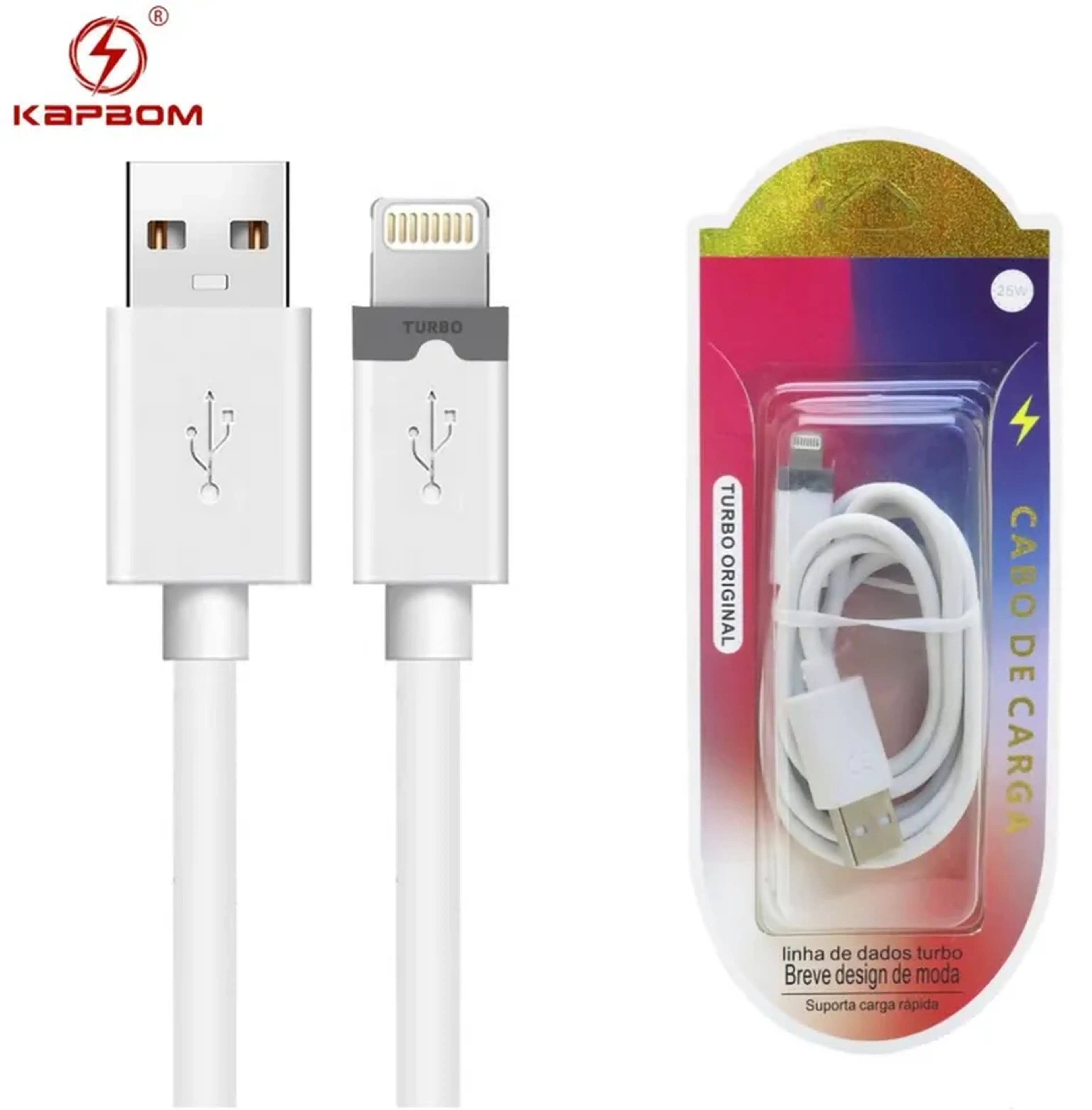 CABO IPHONE DADOS E CARGA USB 25 W imagem
