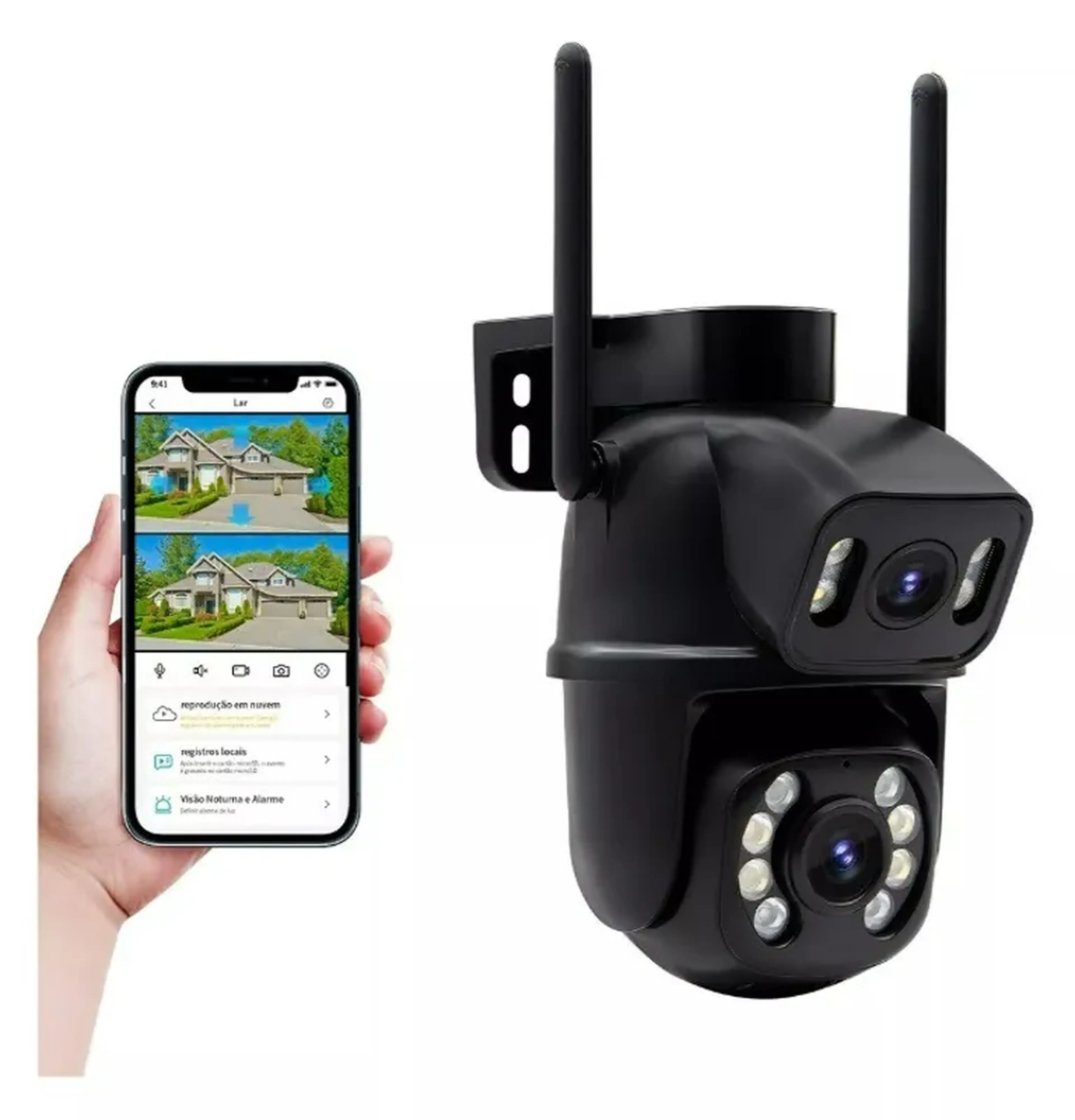 Câmera De Segurança Wi-fi Smart Camera A28b Dupla imagem