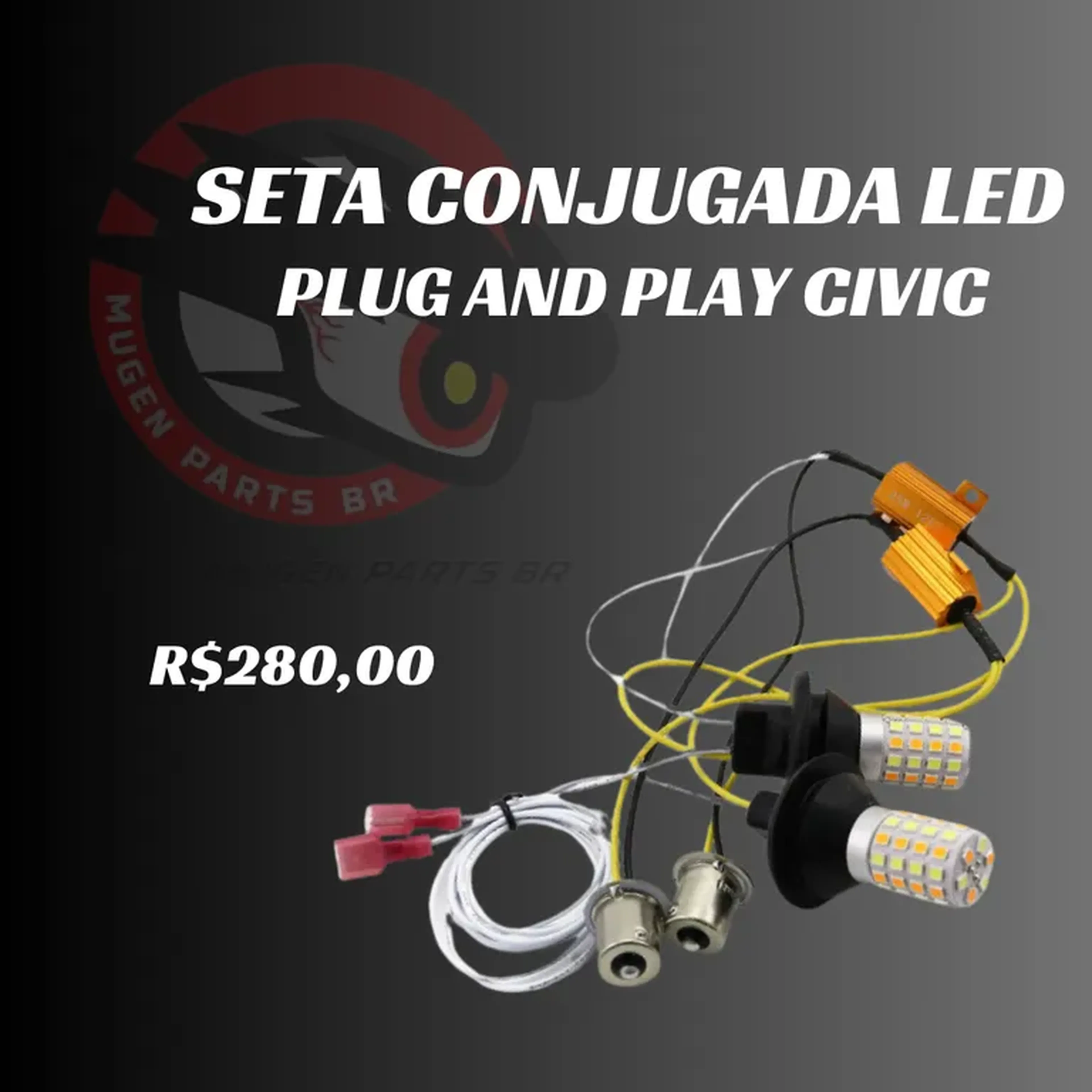 Kit Seta Conjugada Full Led LARANJA imagem
