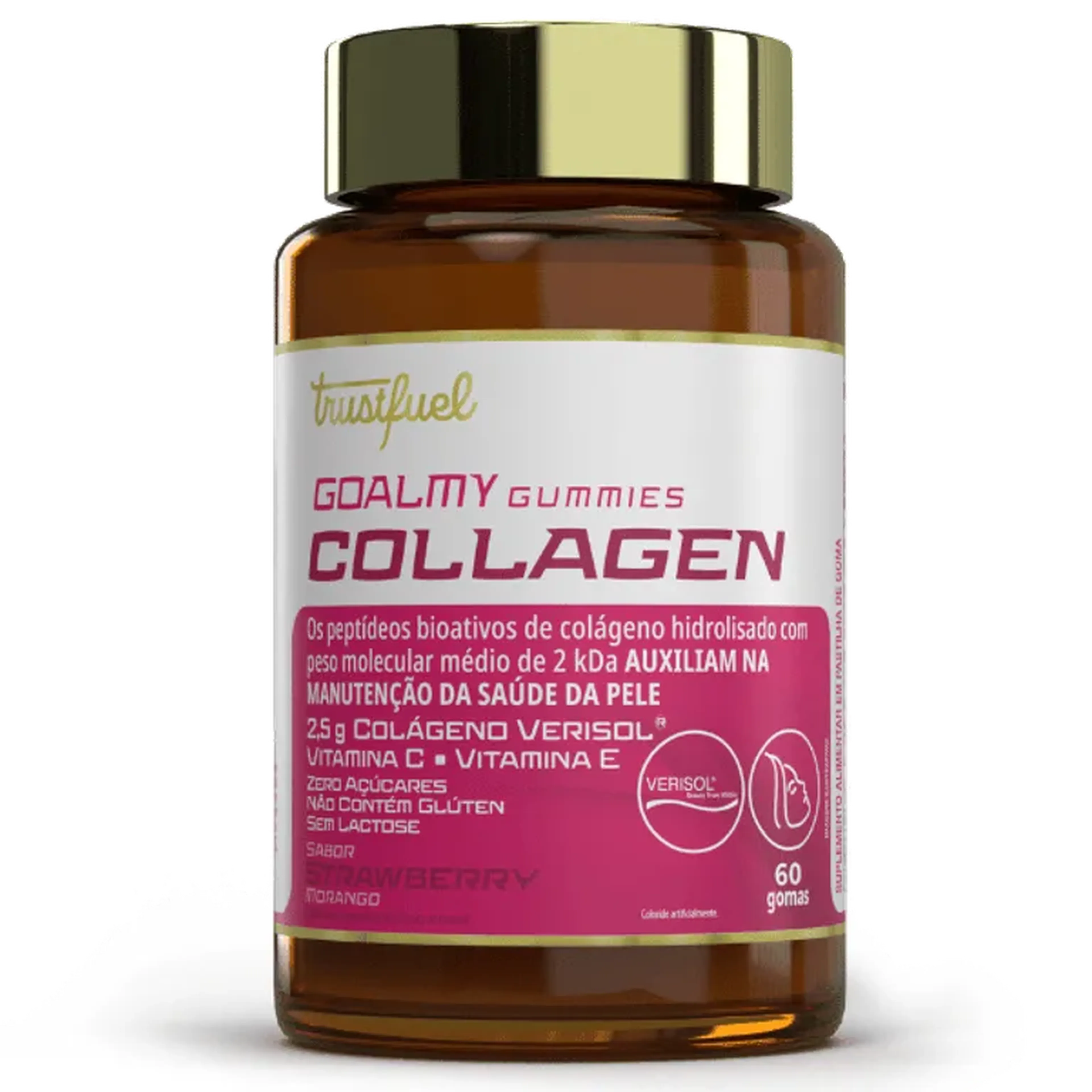 GOALMY GUMMIES COLLAGEN - STRAWBERRY - COLÁGENO VERISOL + VIT. C imagem