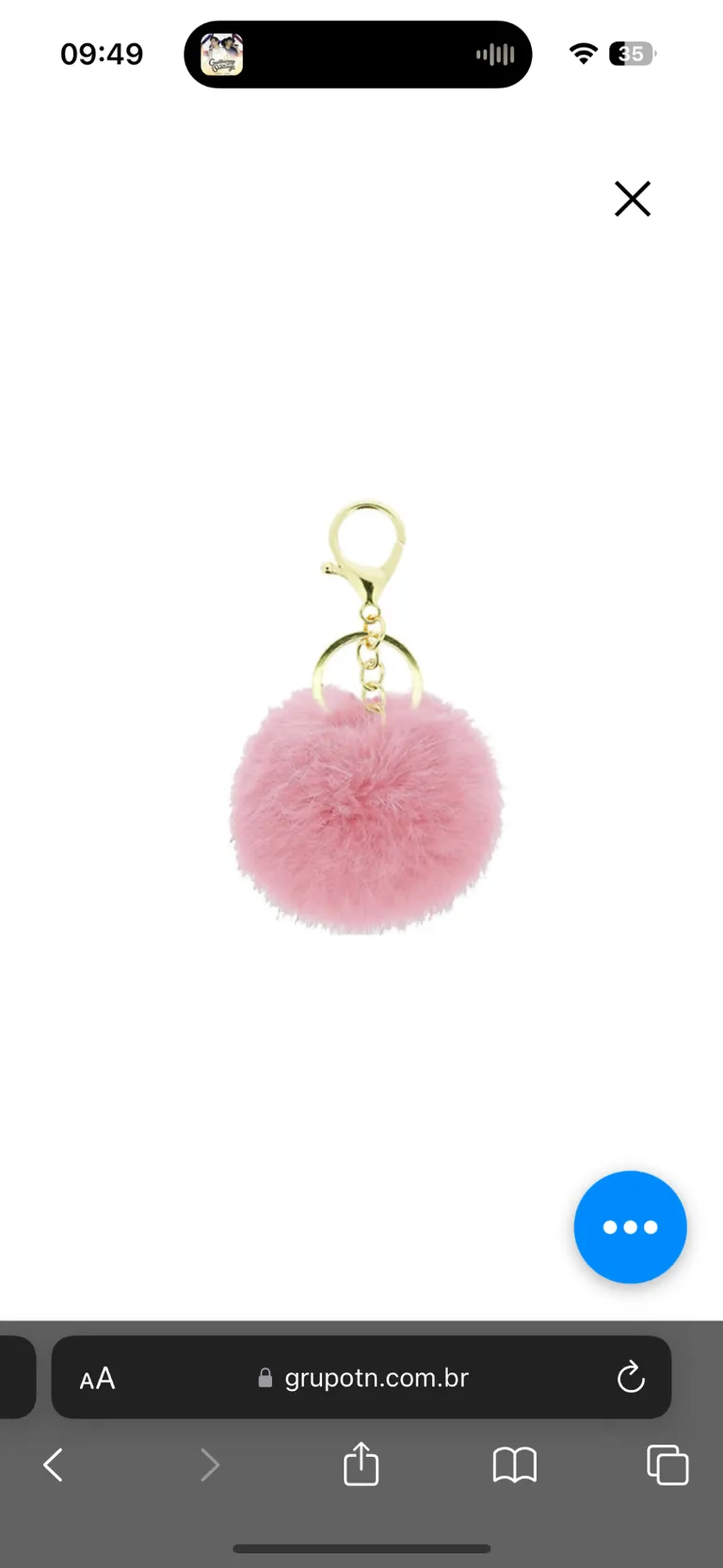 CHAVEIRO POMPOM 517 8CM ROSA imagem