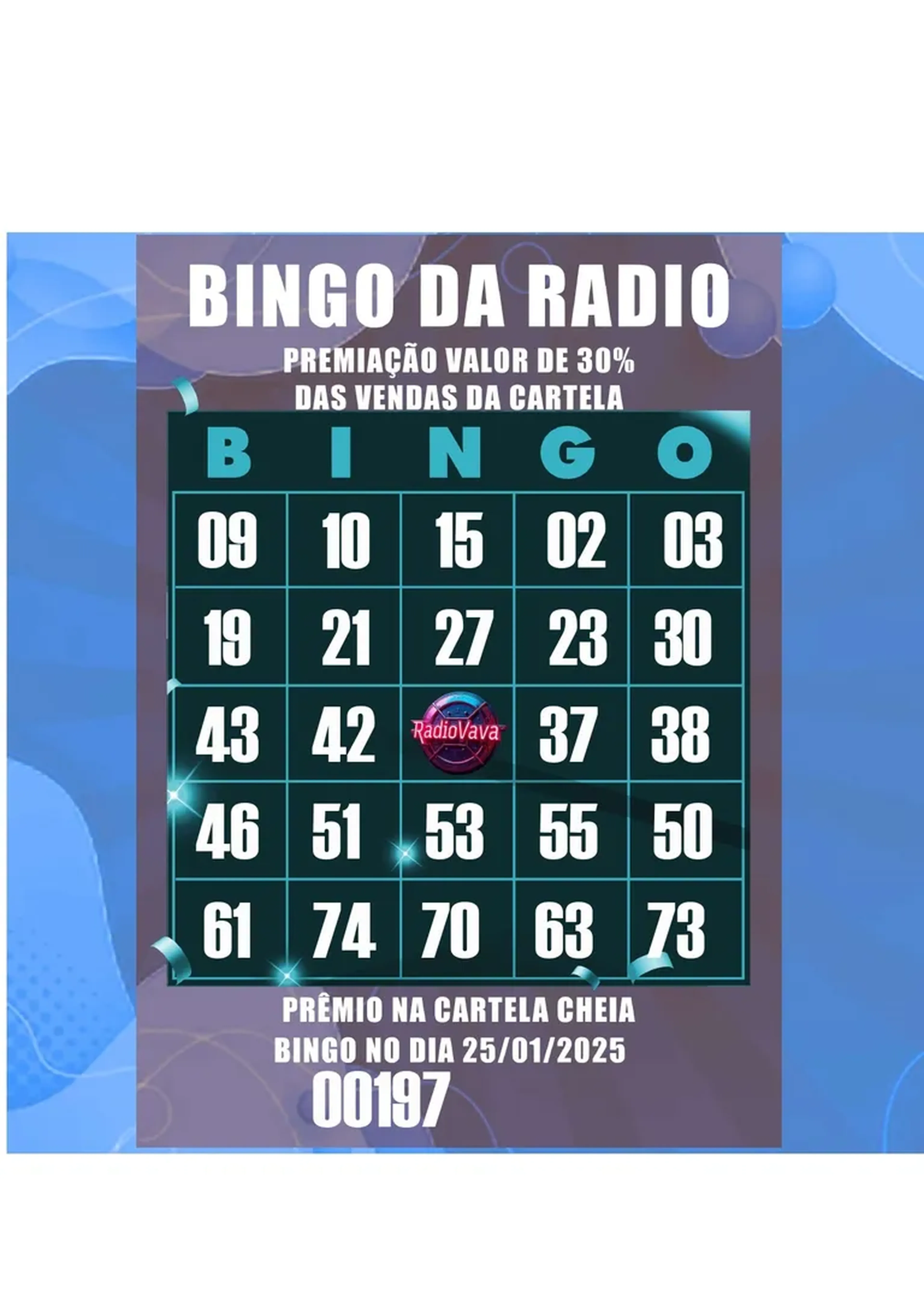 CARTELA BINGO Nº 197 imagem