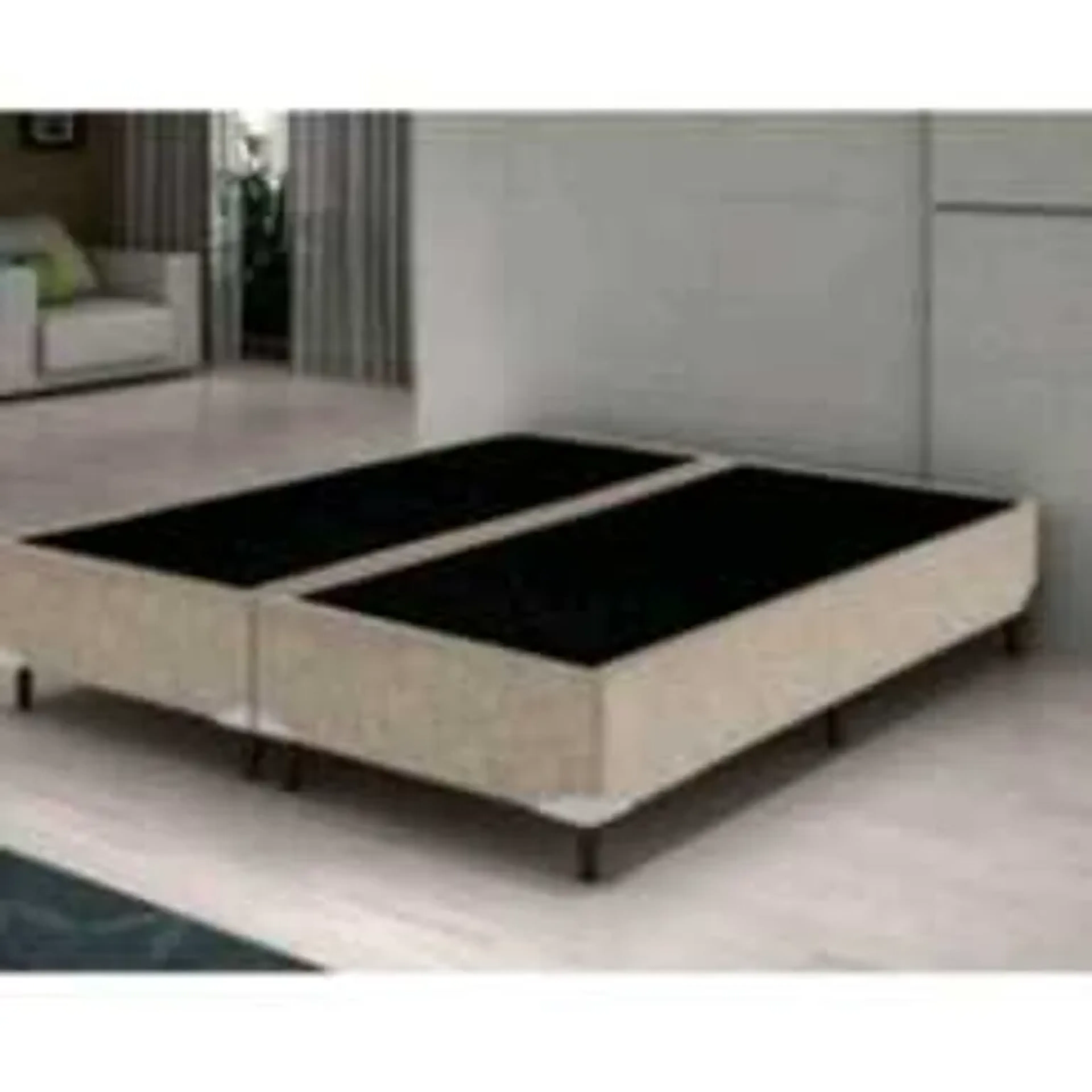 Cama box casal bipartido imagem