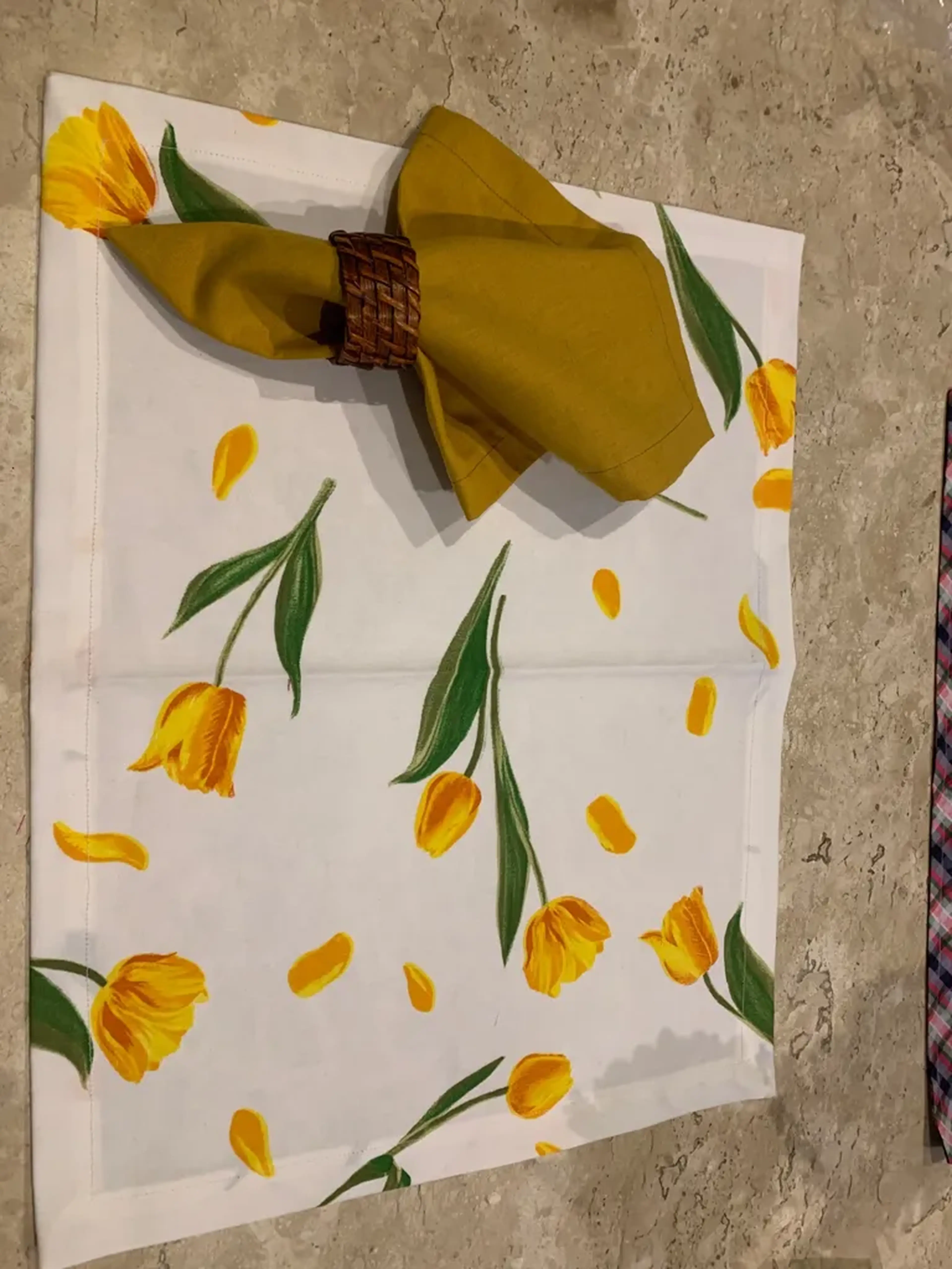 Kit americano retangular tulipas imagem