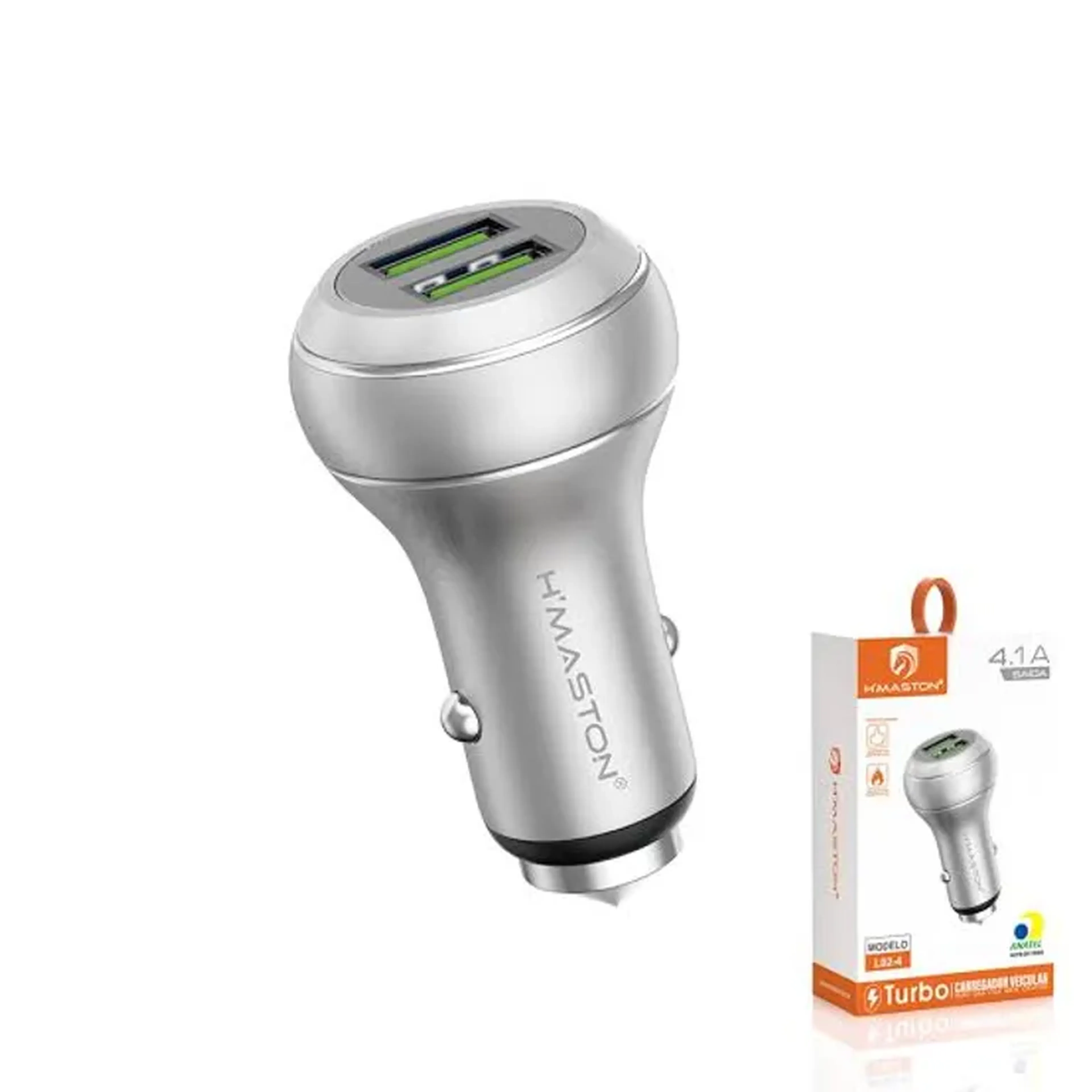 CARREGADOR TURBO VEICULAR 2 PORTA USB imagem