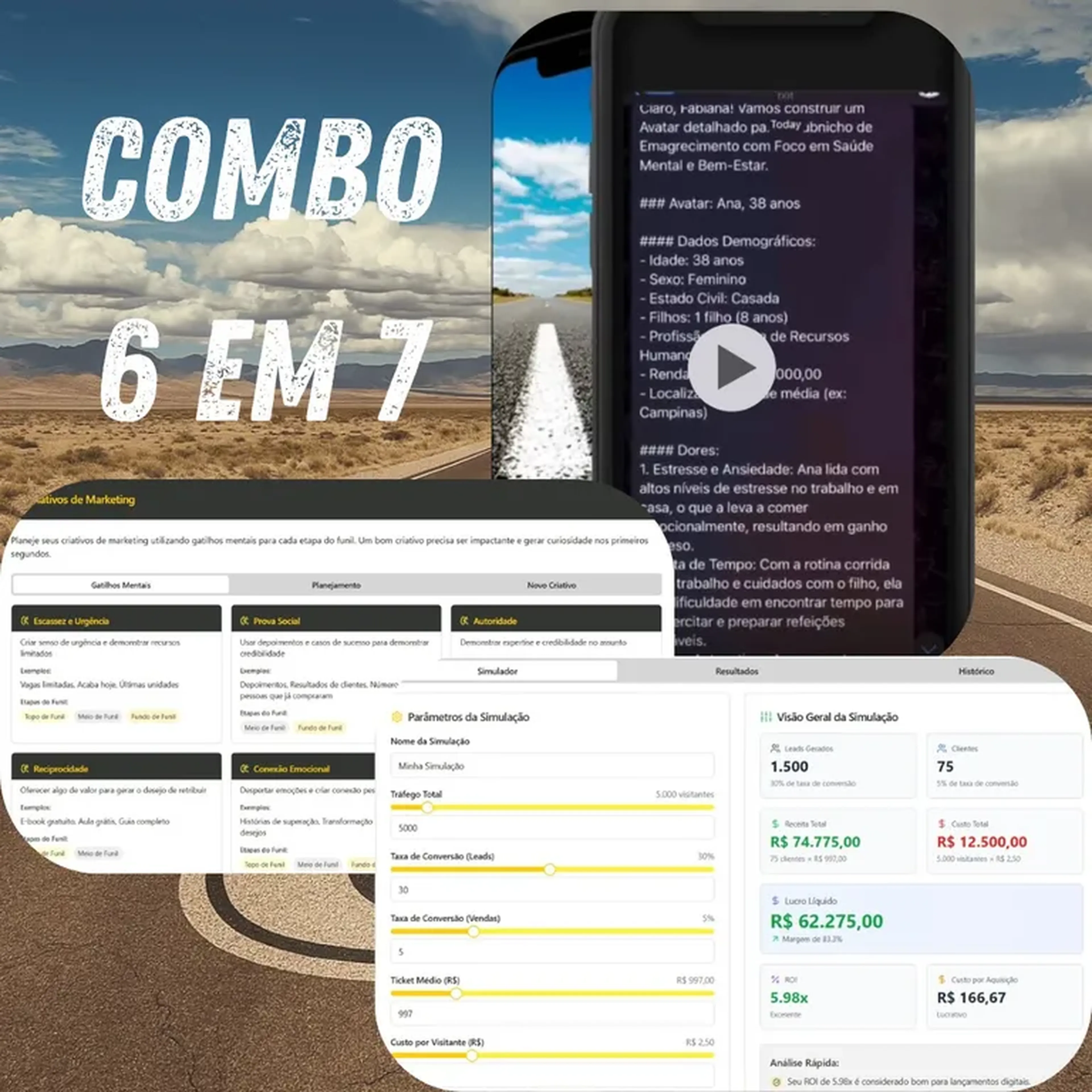 Combo 6 em 7 - GPS e COPILOTO ( App web e Agente de IA) imagem
