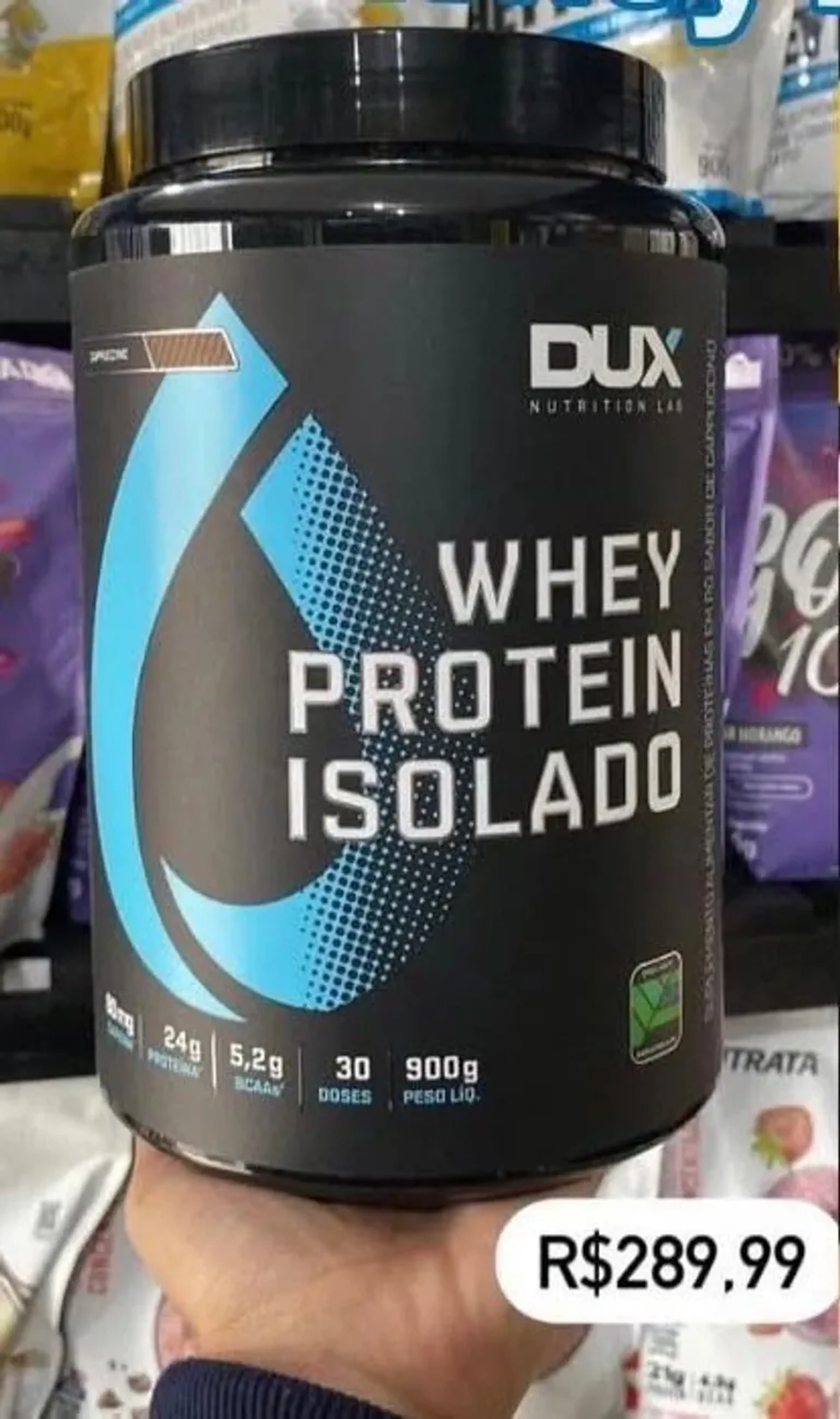 Whey Isolado 900g Dux imagem