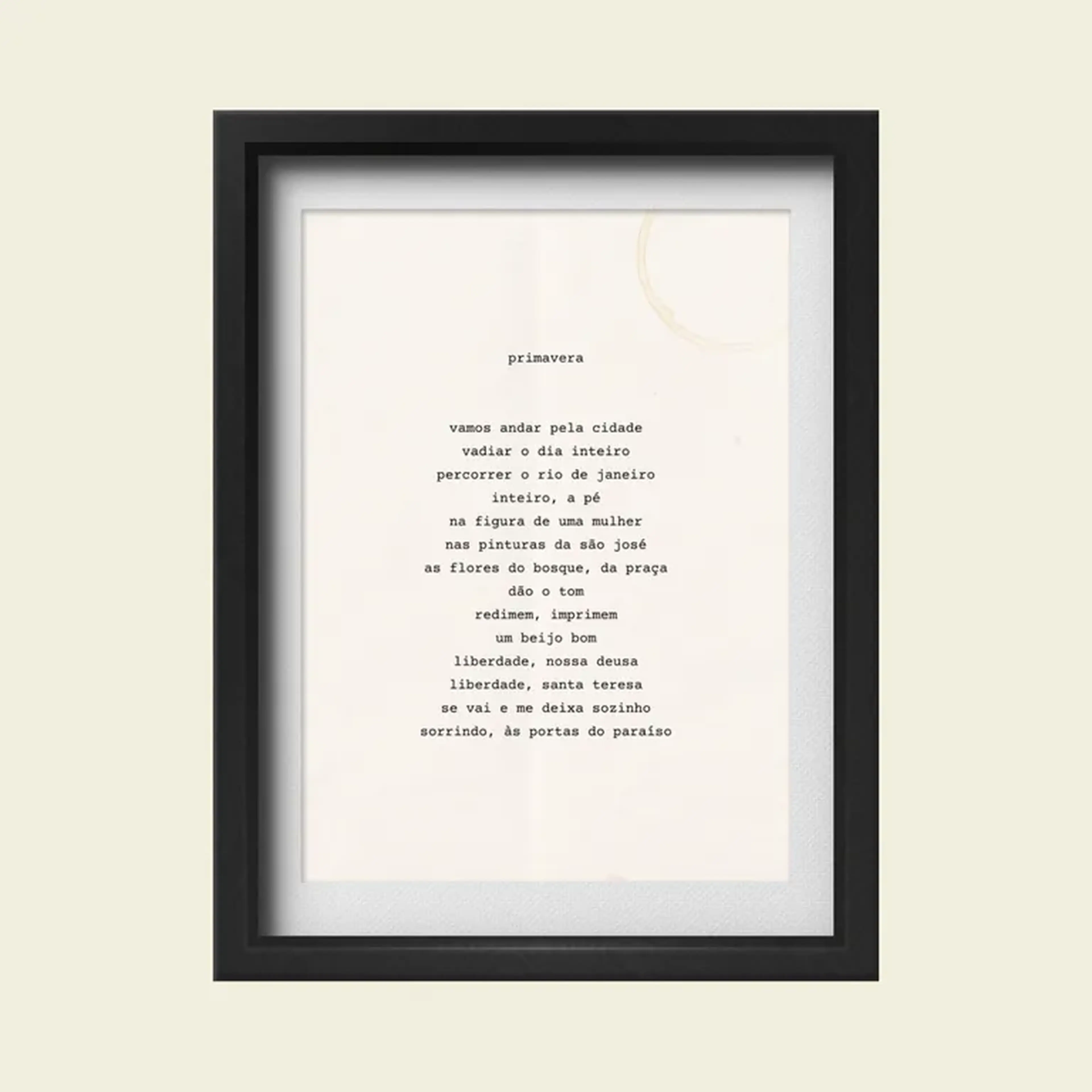 Quadro Poema - Primavera (A5) imagem
