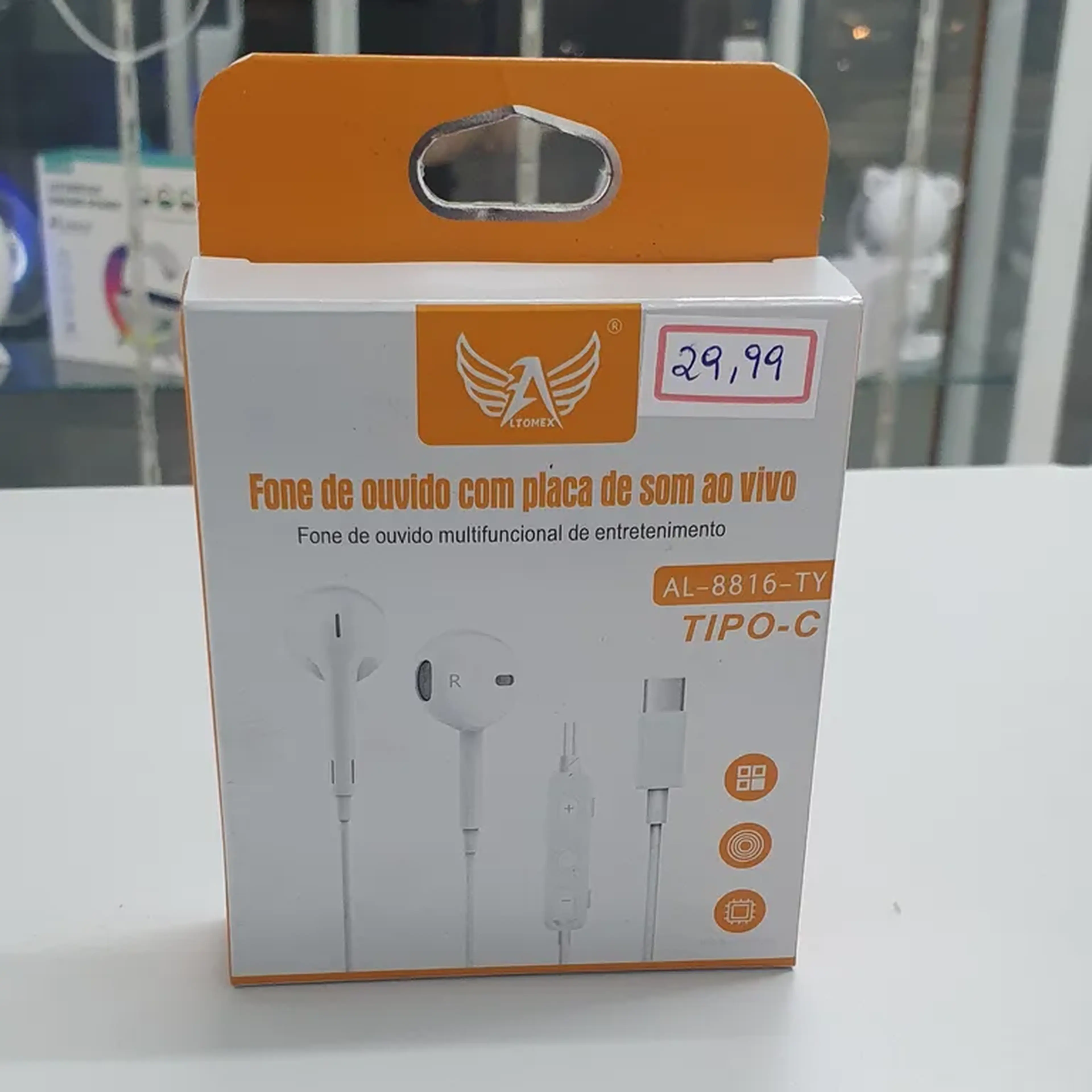 Fone de ouvido tipo C imagem