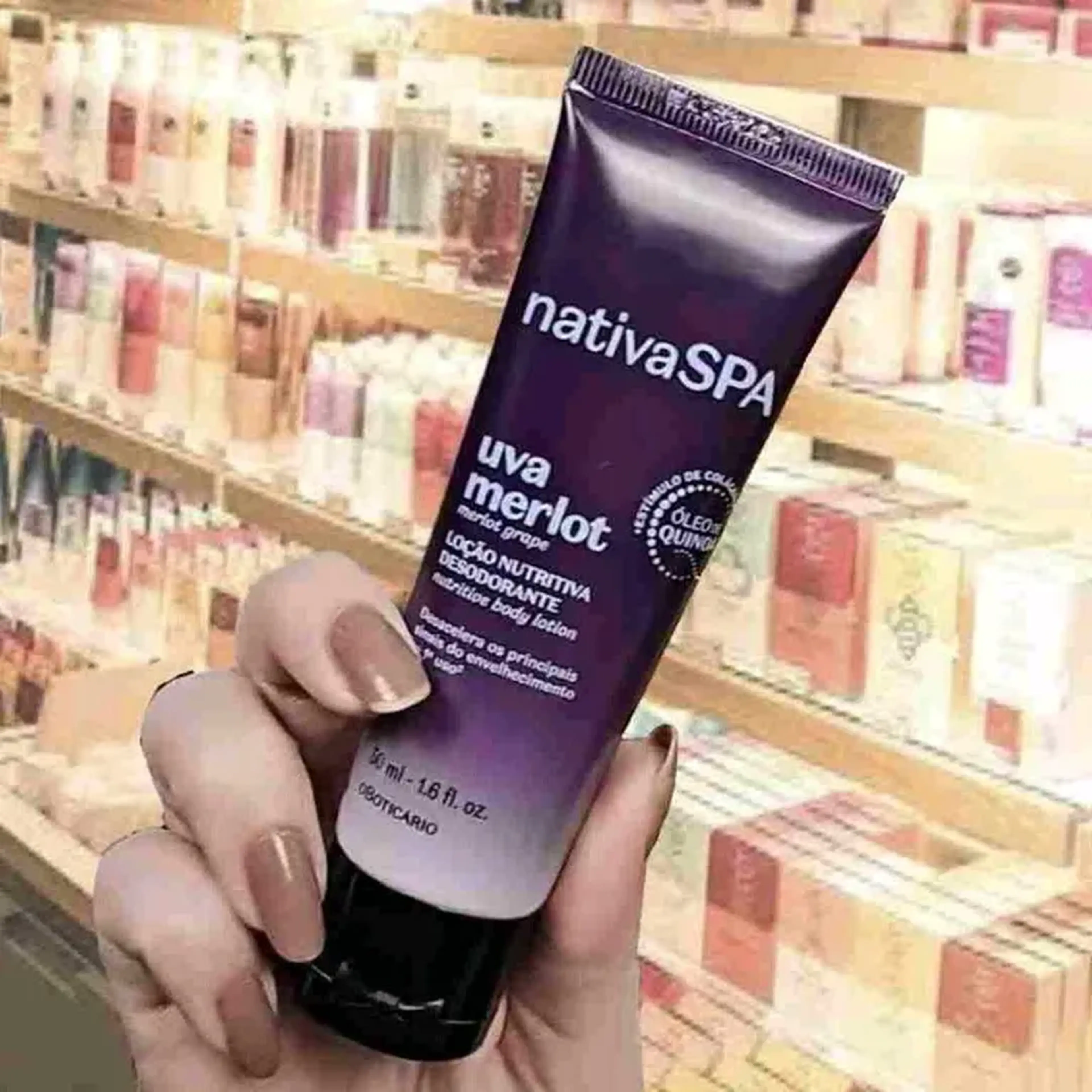Loção Nutritiva Desodorante Nativa Spa Uva Merlot 50ml imagem