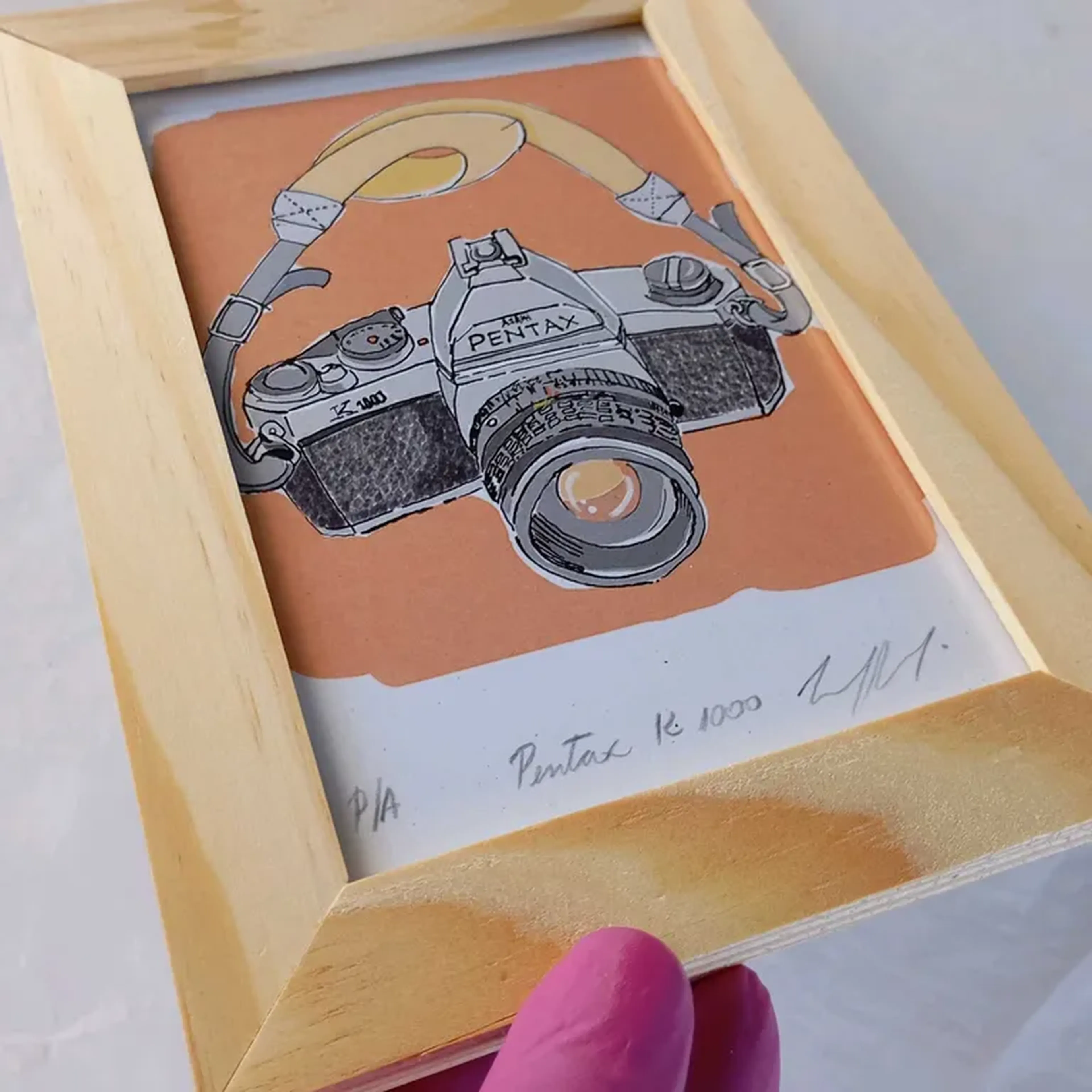 We Love Cameras - Pentax K1000 - 10x15 cm moldura plana imagem