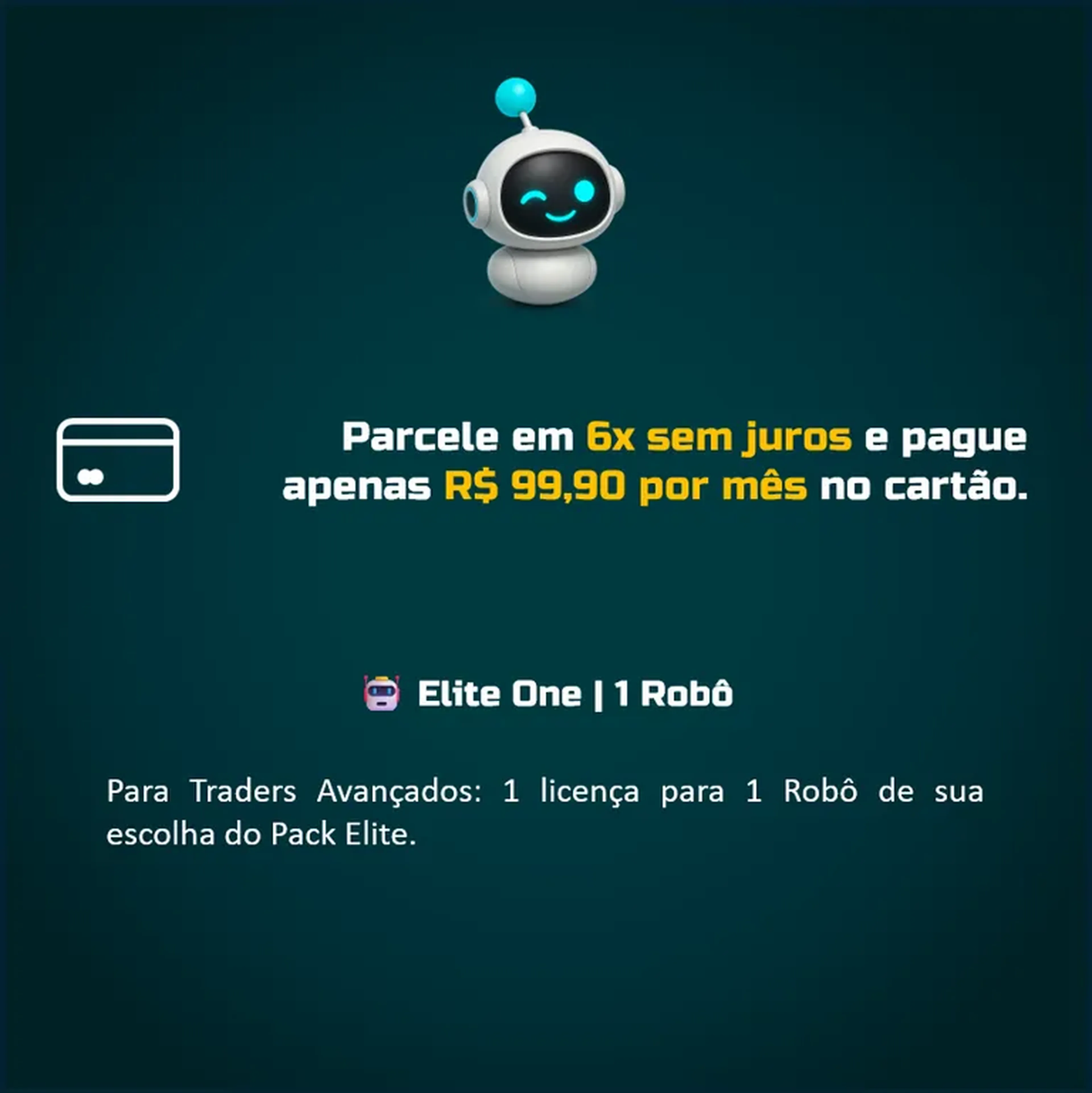 🤖 Elite One | 1 Robô | Plano Semestral imagem