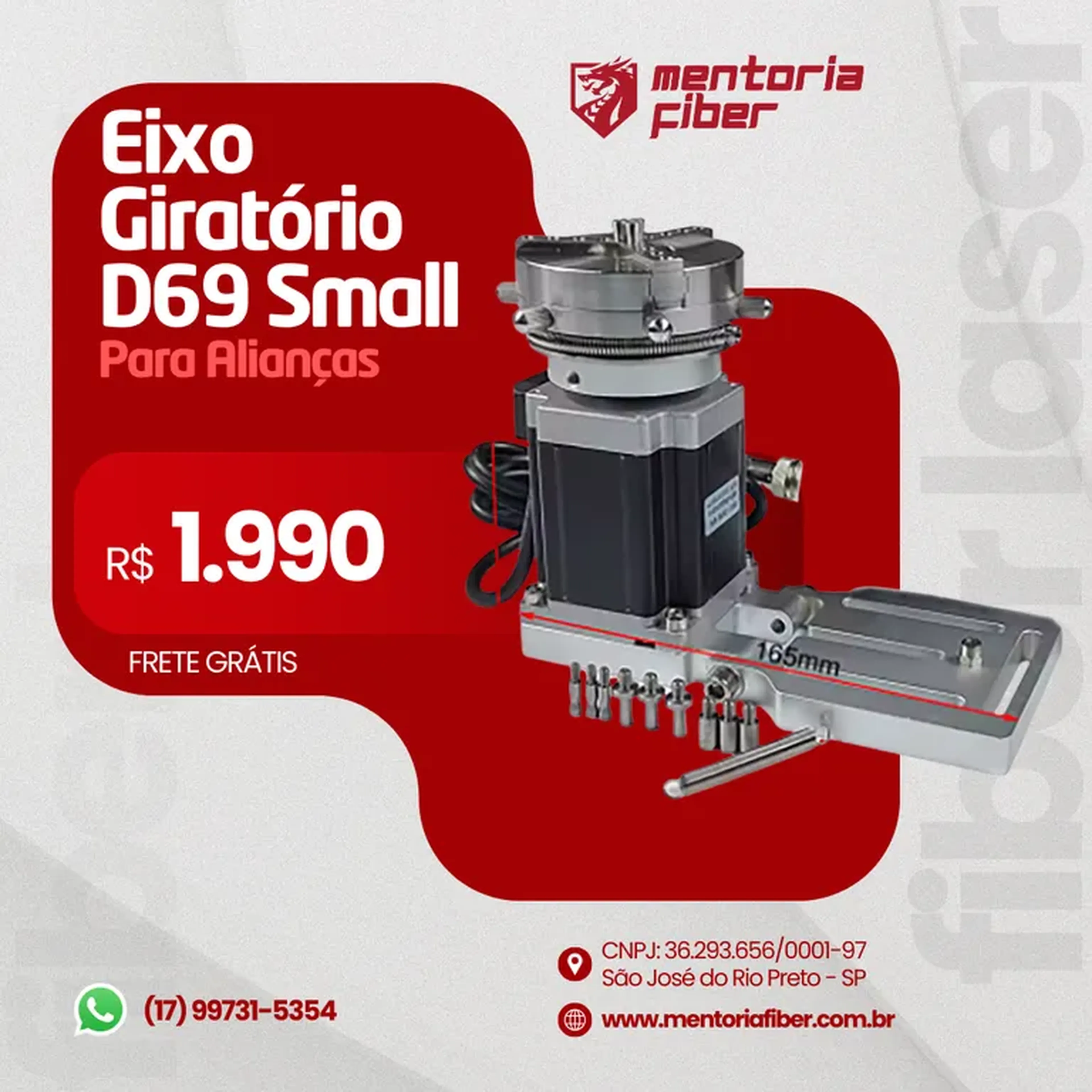 EIXO GIRATÓRIO D69 SMALL PARA ALIANÇAS imagem