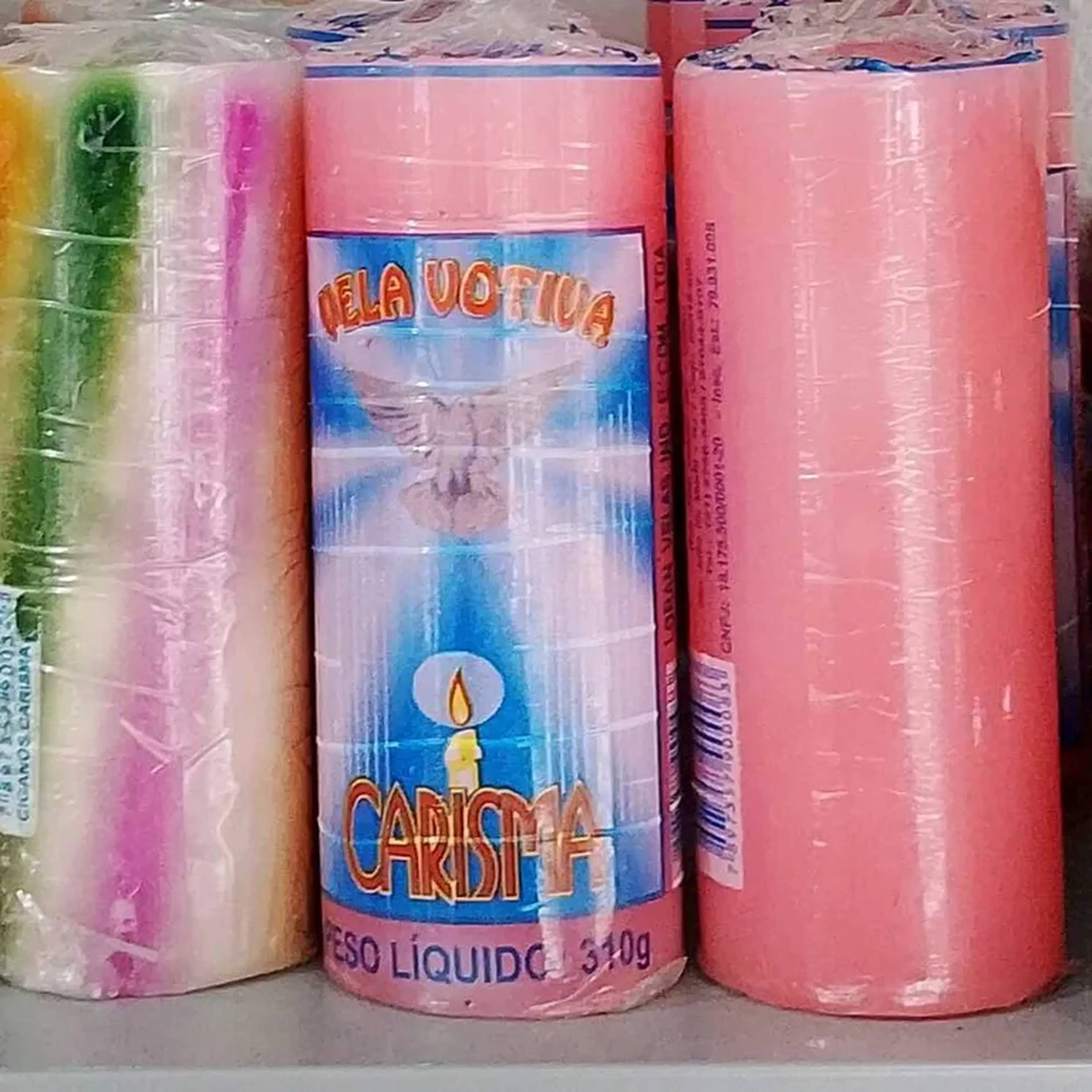 vela rosa de 310g 8d imagem