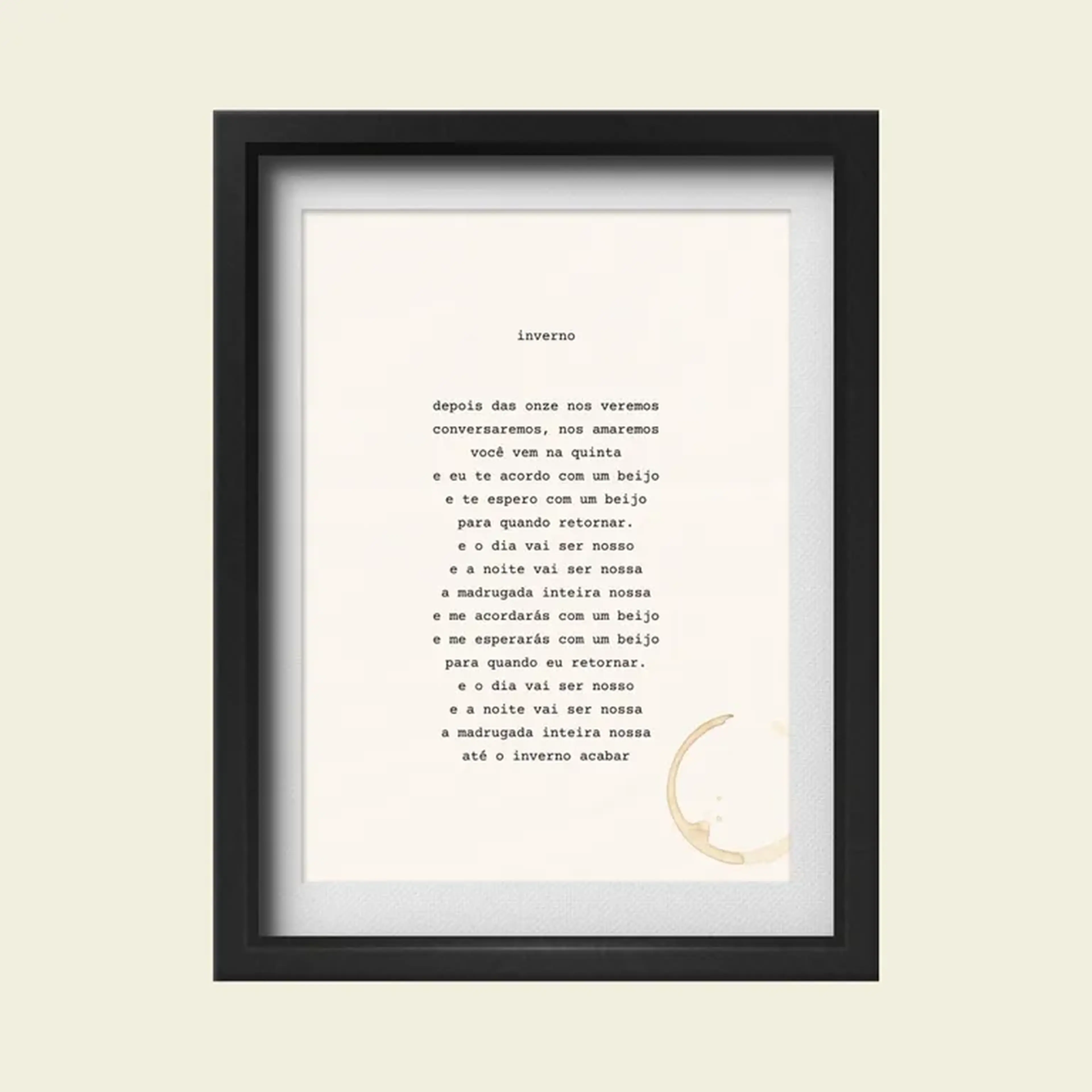 Quadro Poema - Inverno (A5) imagem