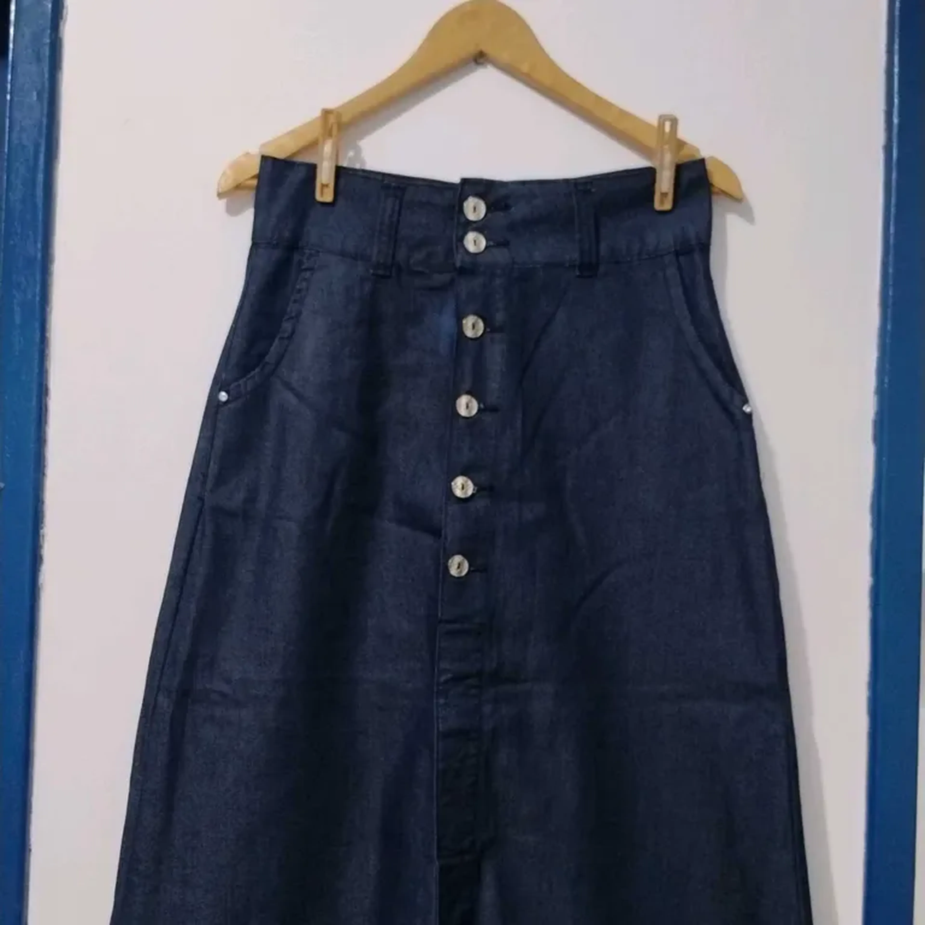 Saia Jeans Longa imagem