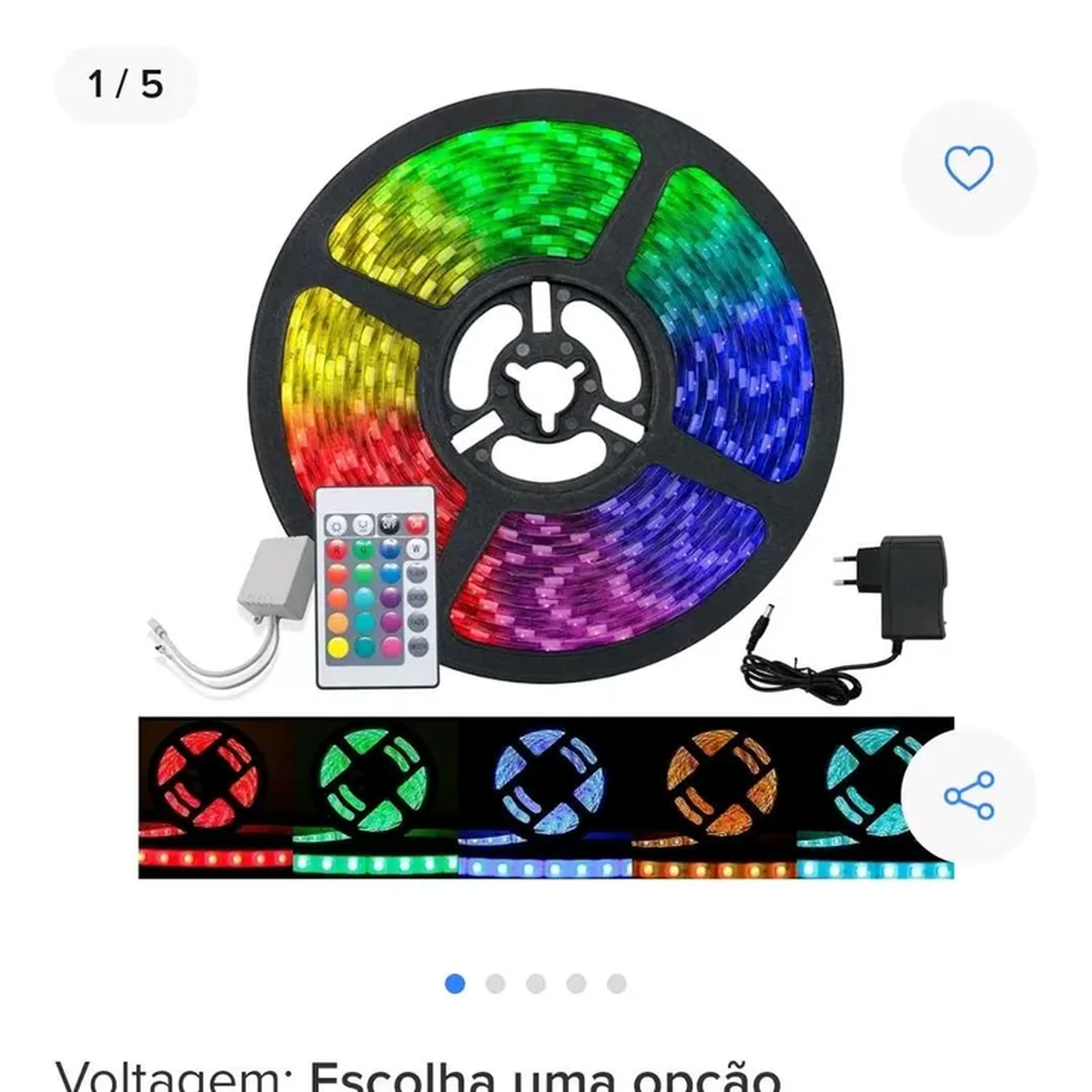 fita lwd rgb 5050 imagem