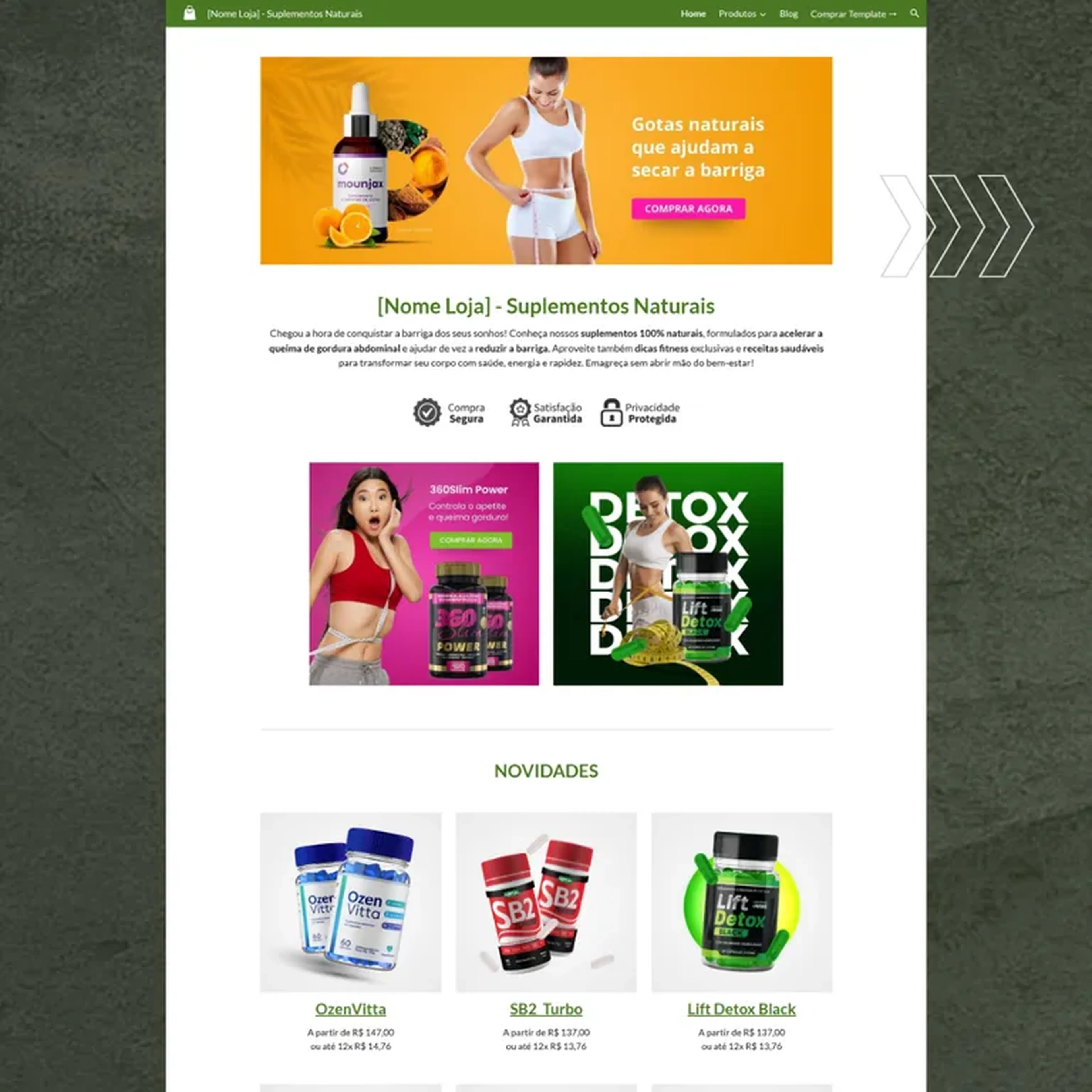 Template LOJA AFILIADO Google Sites imagem