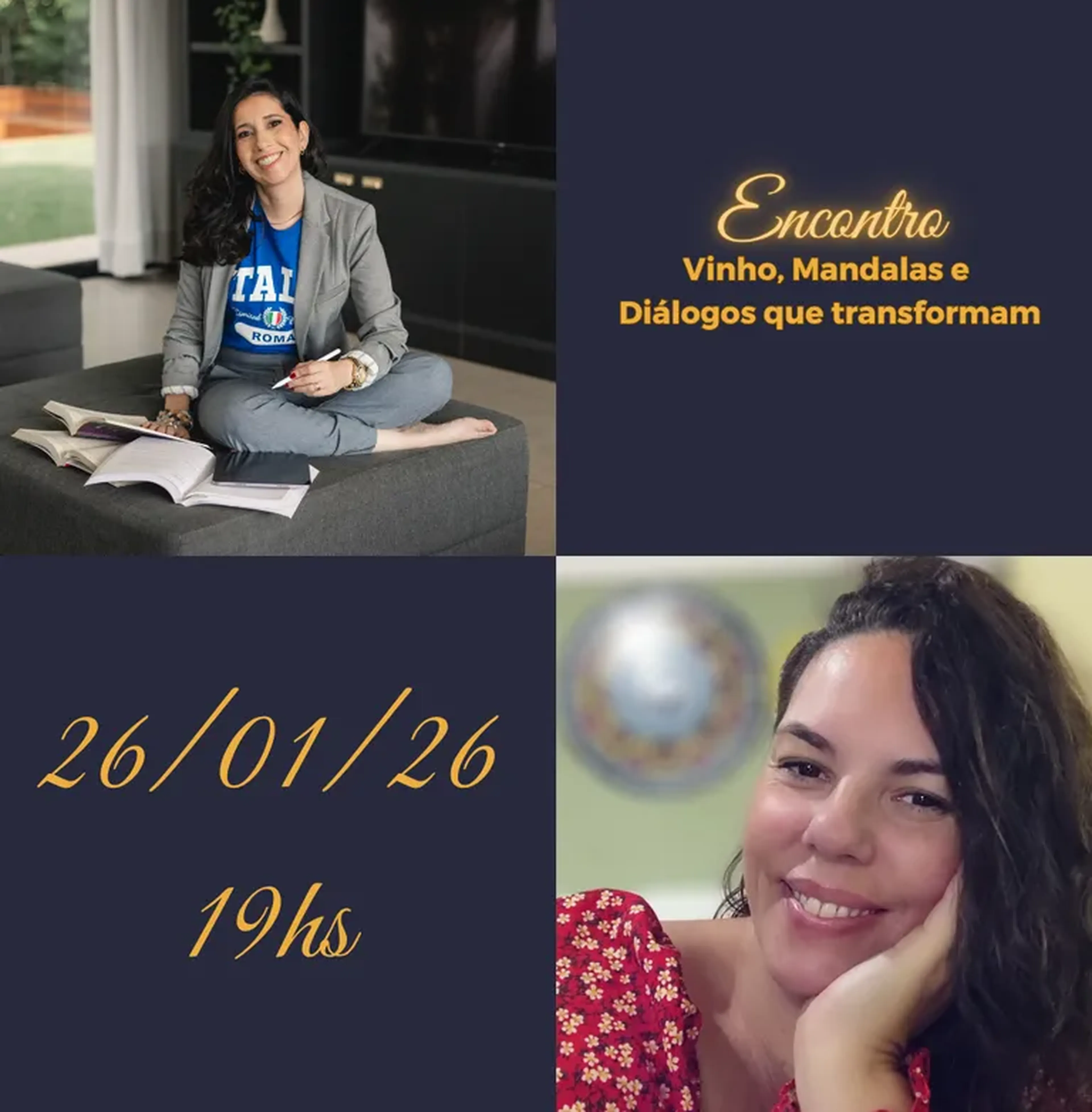 Encontro Vinho, Mandala e Di´álogos que transformam imagem