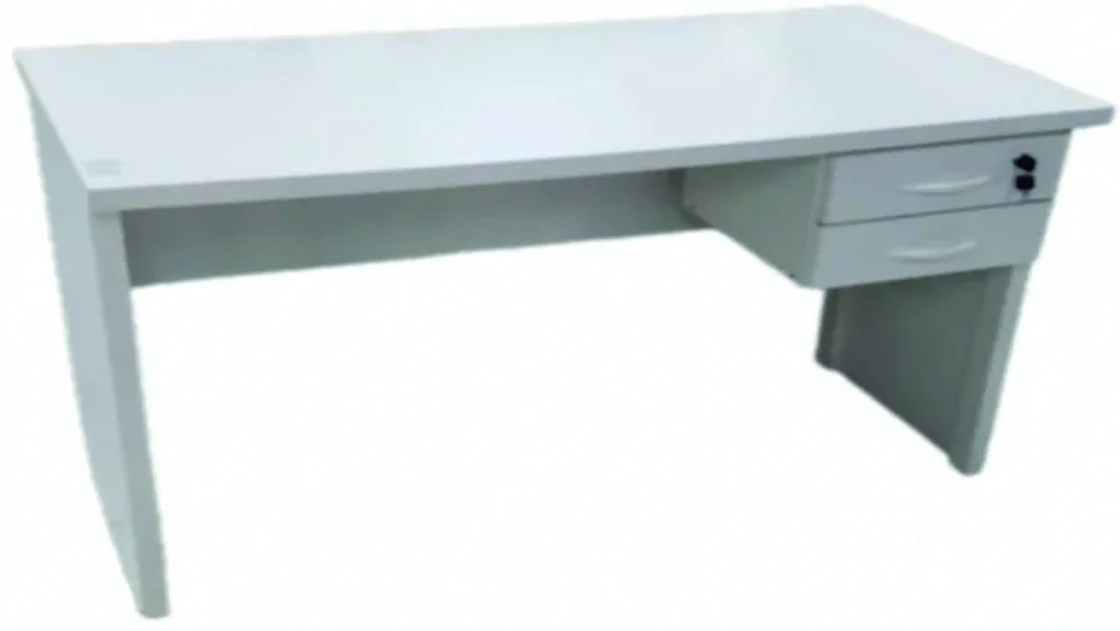 MESA COM 02 GAVETAS 150X60X74 TAMPO E PÉS COM BORDA DE 30MM FITA imagem