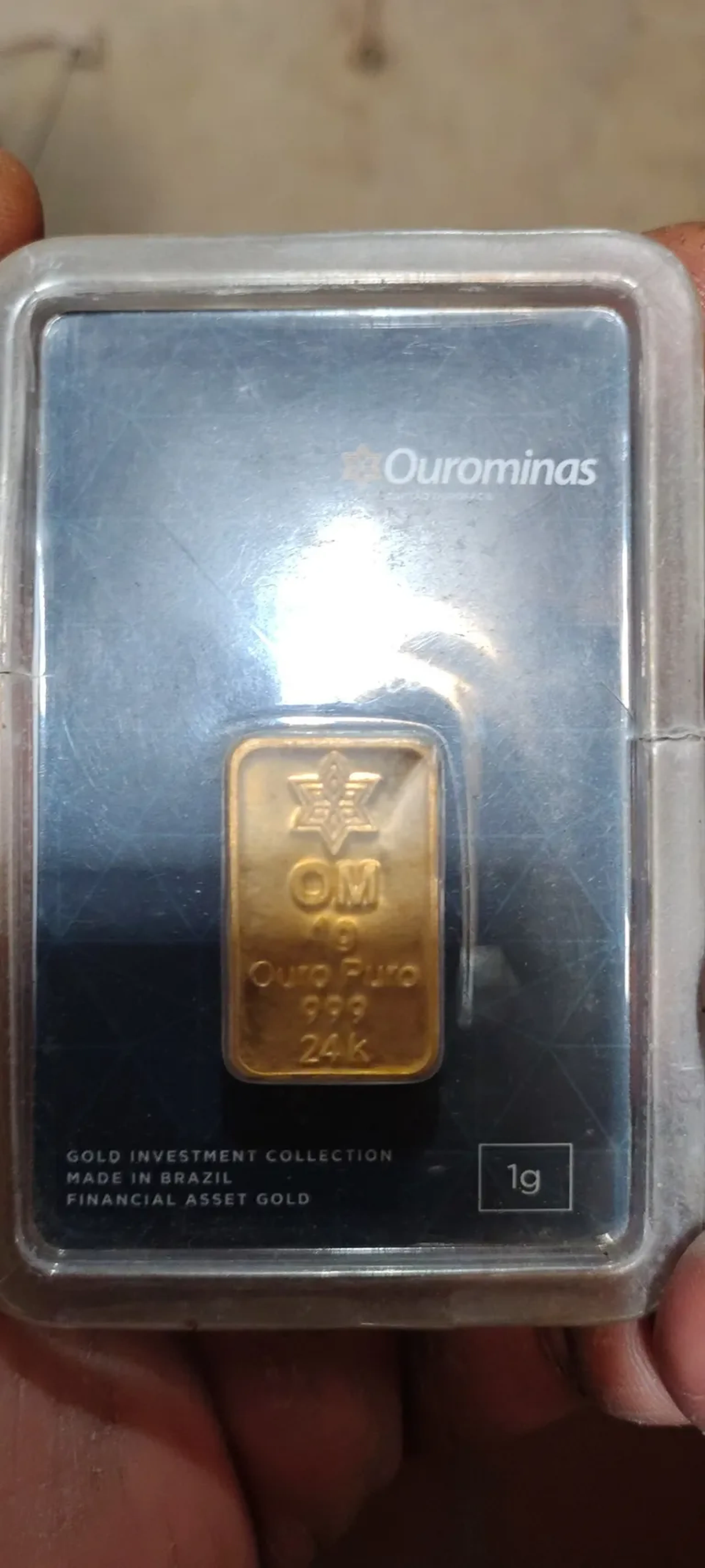 Barra Ouro 24 Quilates 1 Grama imagem