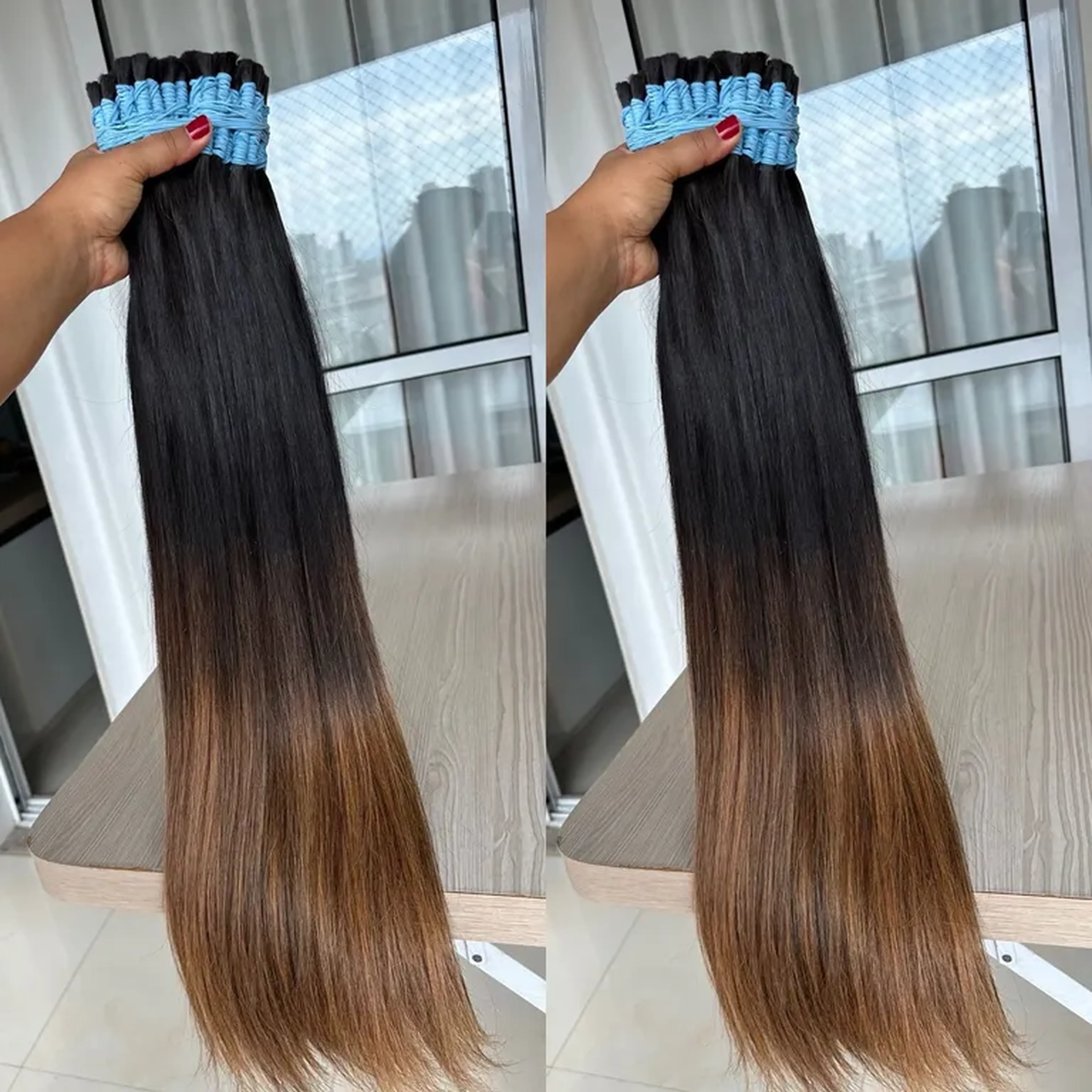 100 GRAMAS 65 CM OMBRE HAIR INDIANO LISO SELADO imagem